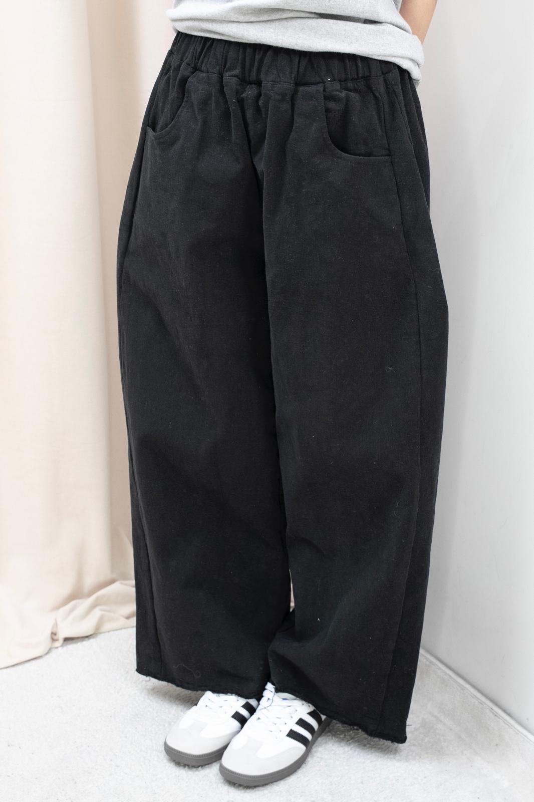 加絨靚版型不修邊休閒褲（5色）