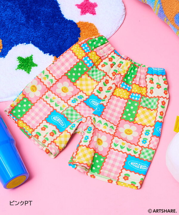 🇯🇵預訂 日本直送🇯🇵Markey’s x Wiggle Wiggle四色圖案滿印華夫格短褲