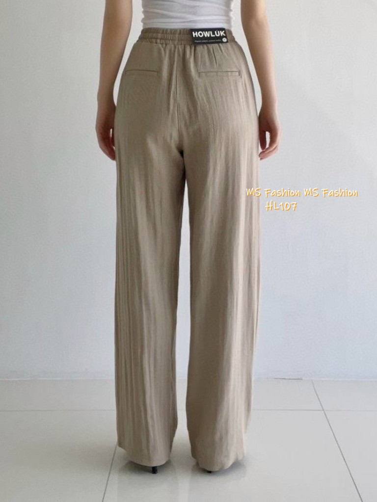 HL107 韓國🌼Howluk棉麻闊筒褲