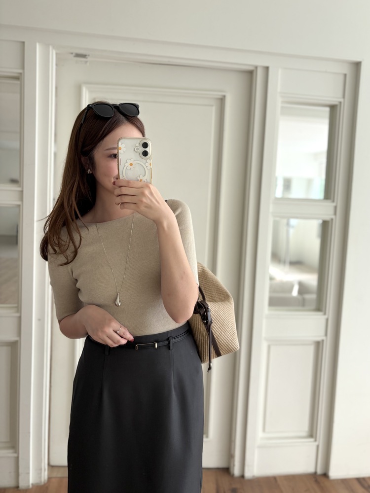 The Classy Belted Skirt (Charcoal)