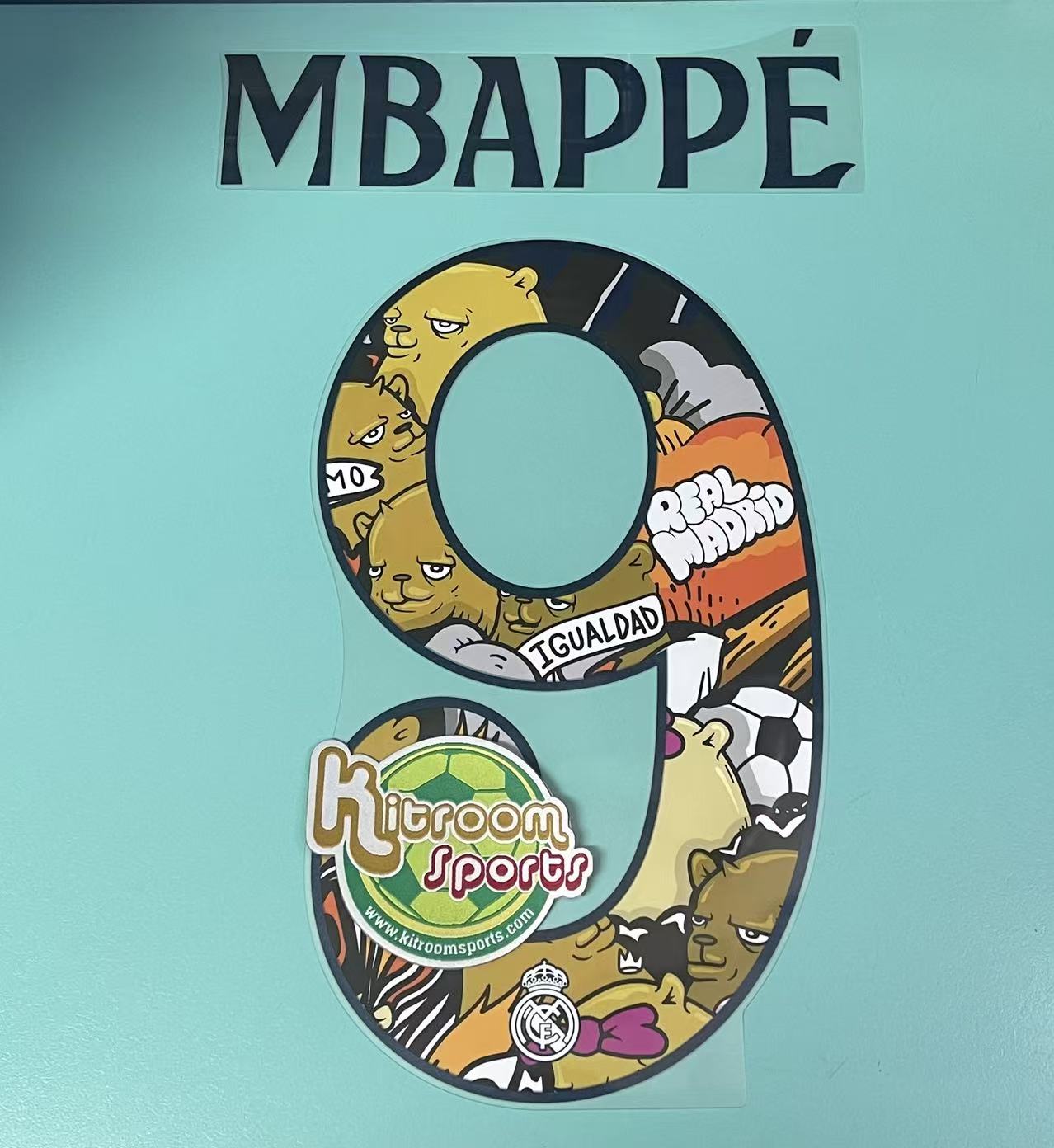2024-25 Real Madrid Away US Tour Nameset #9 MBAPPE