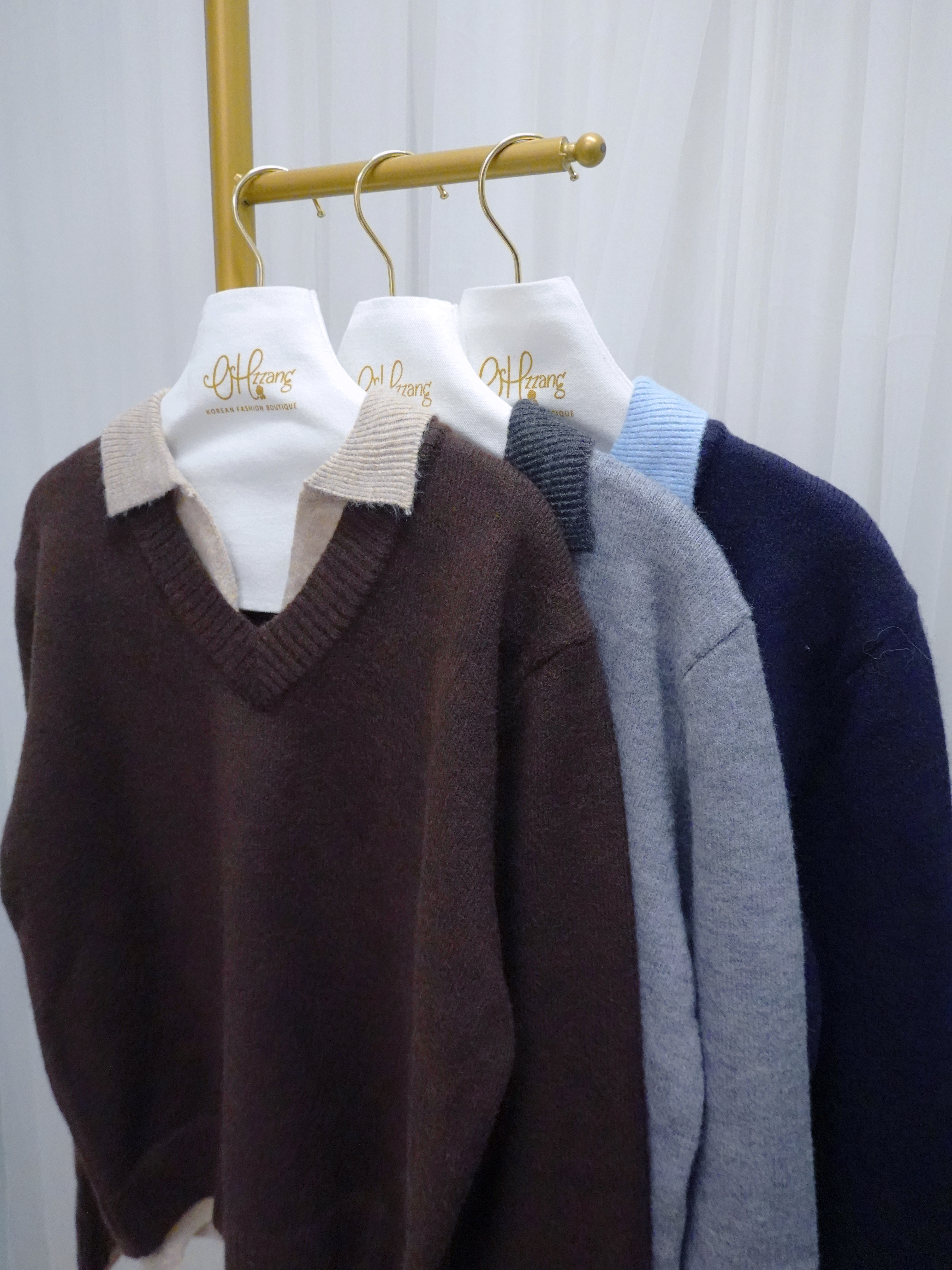 TOP12_11 假2件拼領KNIT (3色)