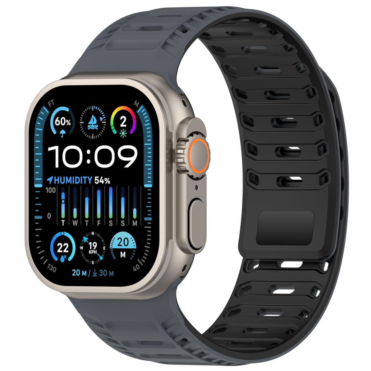 智能手錶帶 穿山盔甲磁吸矽膠