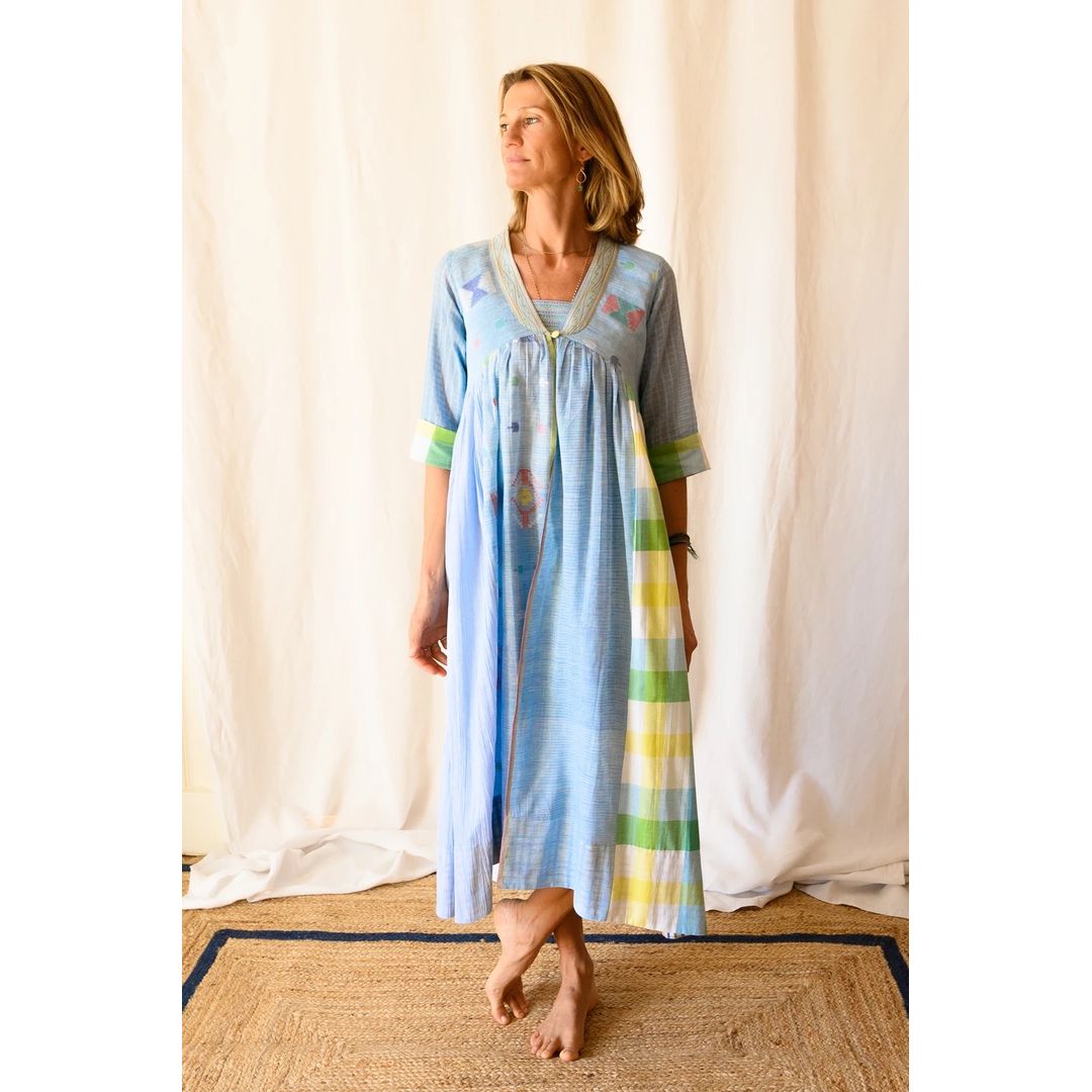 Jamdani V領/兩件套catalog 印度非物質文化遺產手工搖織 