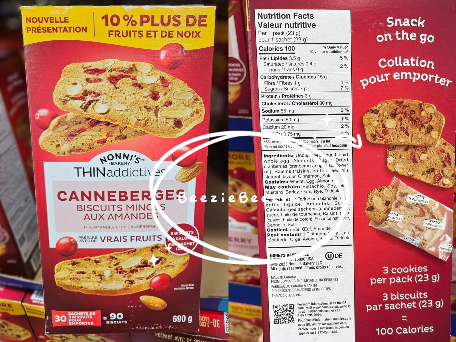 (預購 - 3月27號截單) THINaddictives 蔓越莓杏仁薄脆 (690g)