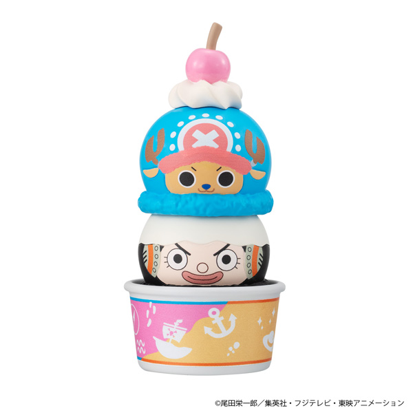 (預訂訂金 $200) (總價 $396) (魂限) MegaHouse Tsumichen One Piece 海賊王 雪糕造型公仔 (原盒6盒) (1套6款) (連特典華夫筒杯造型) (行版)