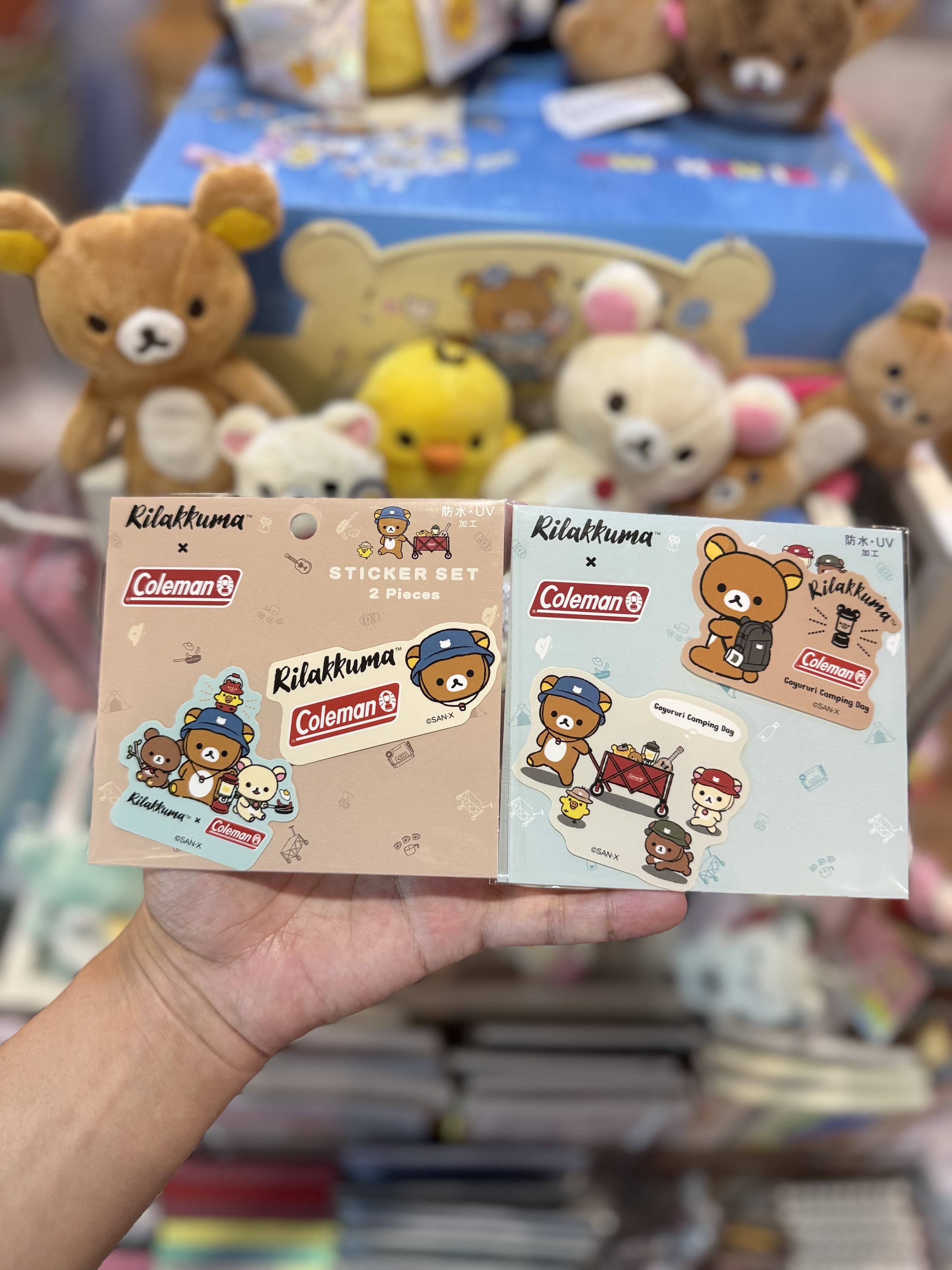《現貨》全新日本專店限定 rilakkuma  x Coleman防水防Uv 貼紙Set