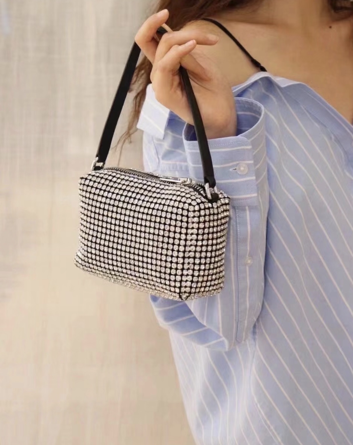 訂貨 ✨ Alexander Wang 經典款 水鑽手挽袋 超Blink Blink Size 17x10cm