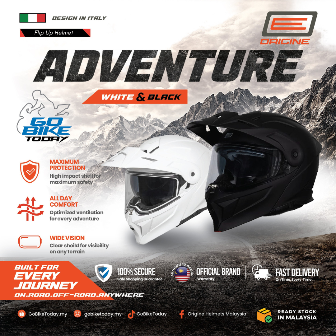 ORIGINE ADVENTURE Helmet | Flip Up Touring Helmet | Stylish & Comfortable | ECE 22.06