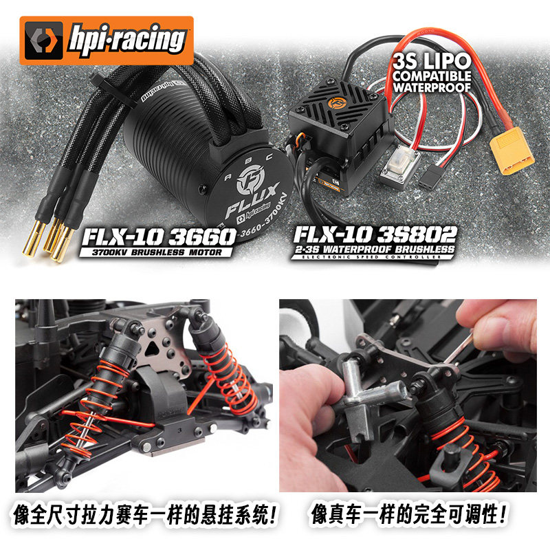 全新 HPI WR8 Flux 1/8 福特 無刷拉力車 | 160558 | 4輪驅動 | LED燈光系統 | 支持3S電池