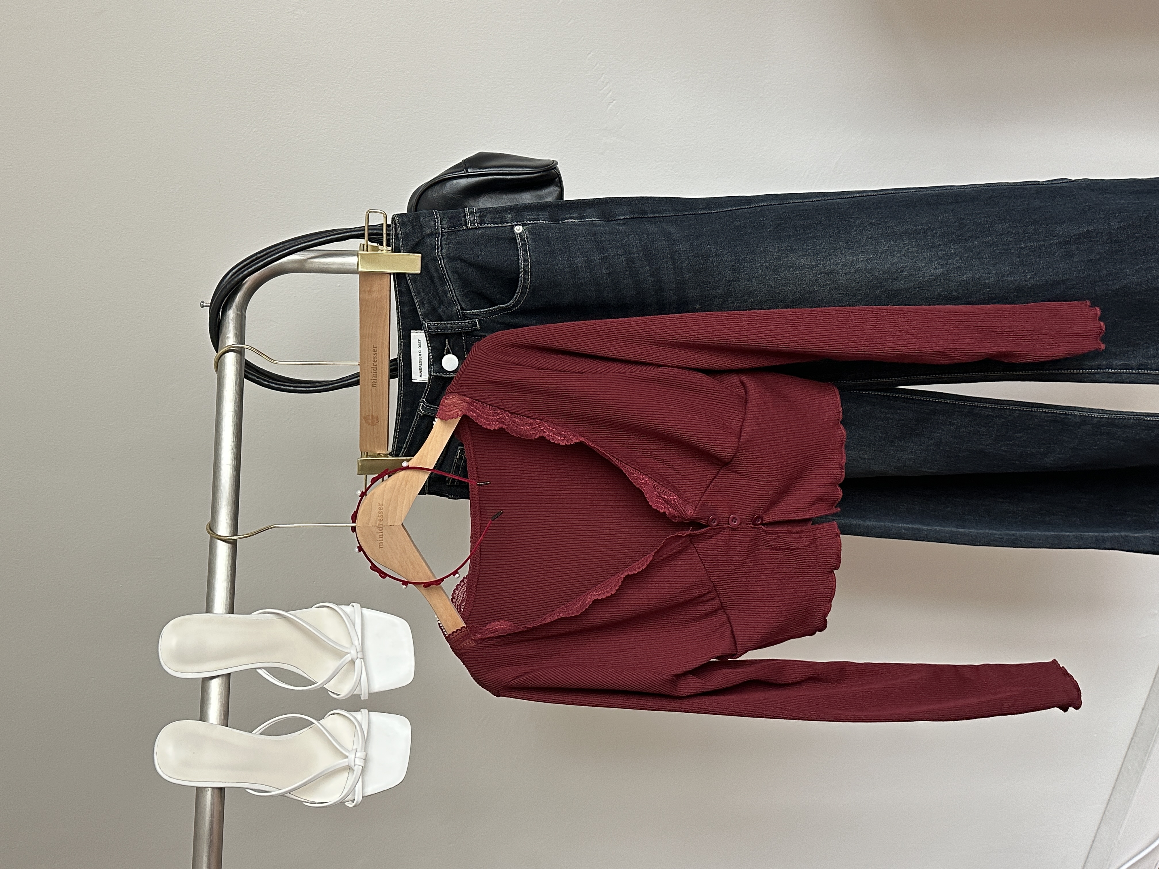 Berry Lace Knit Top | Red