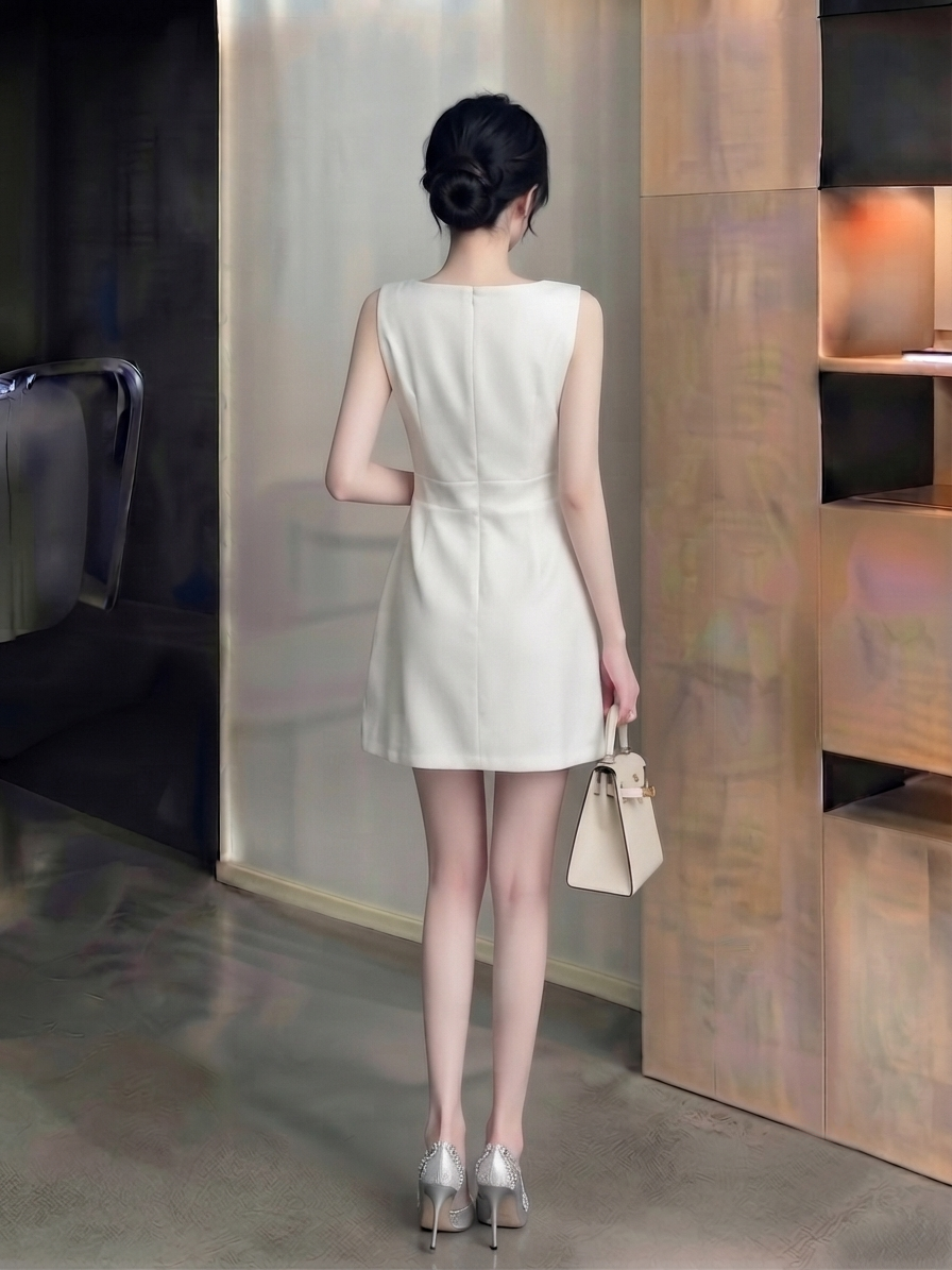 Ruffle Hem Short Dress M254