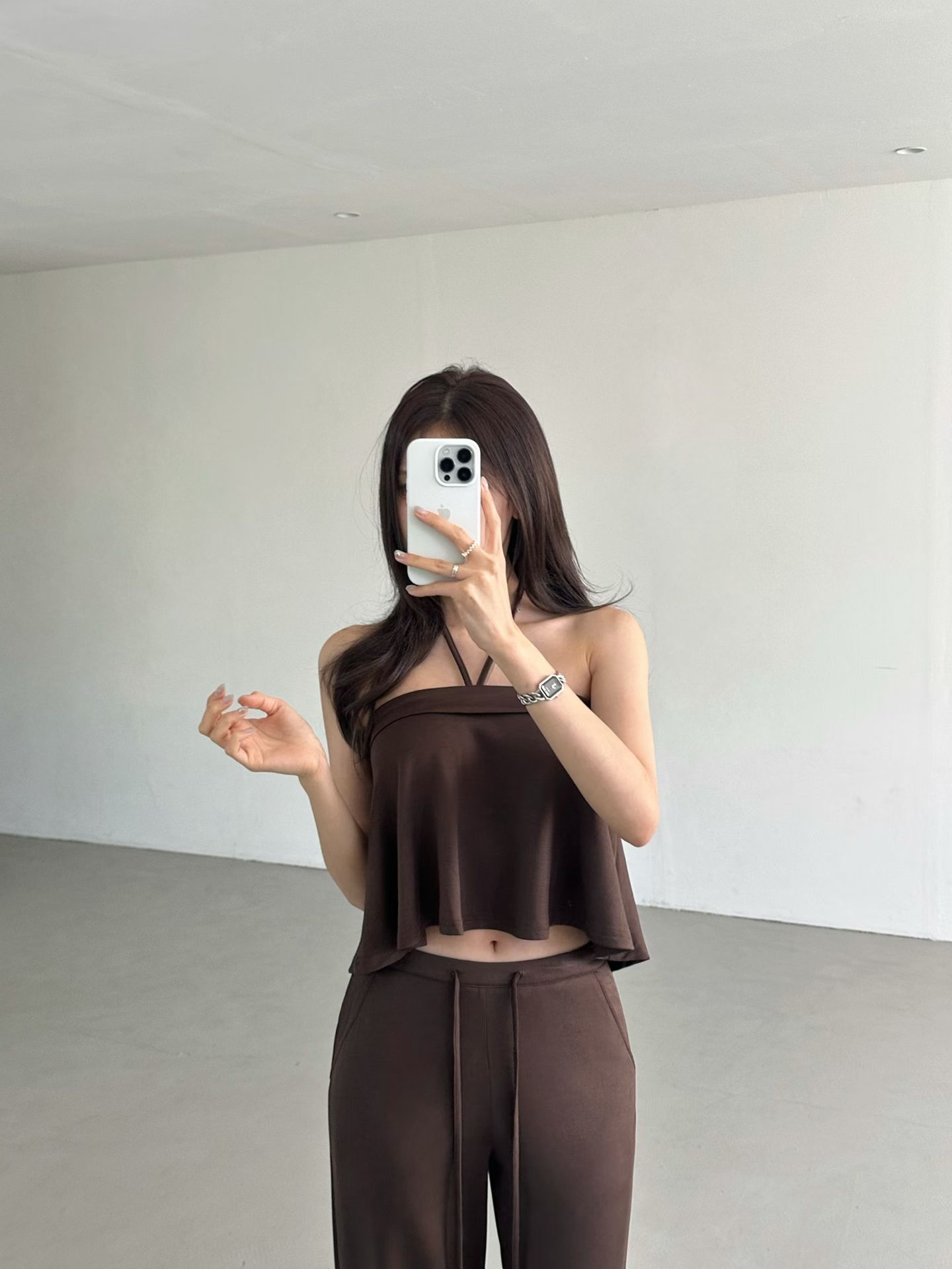 法式焦糖冰感TwinSet套裝