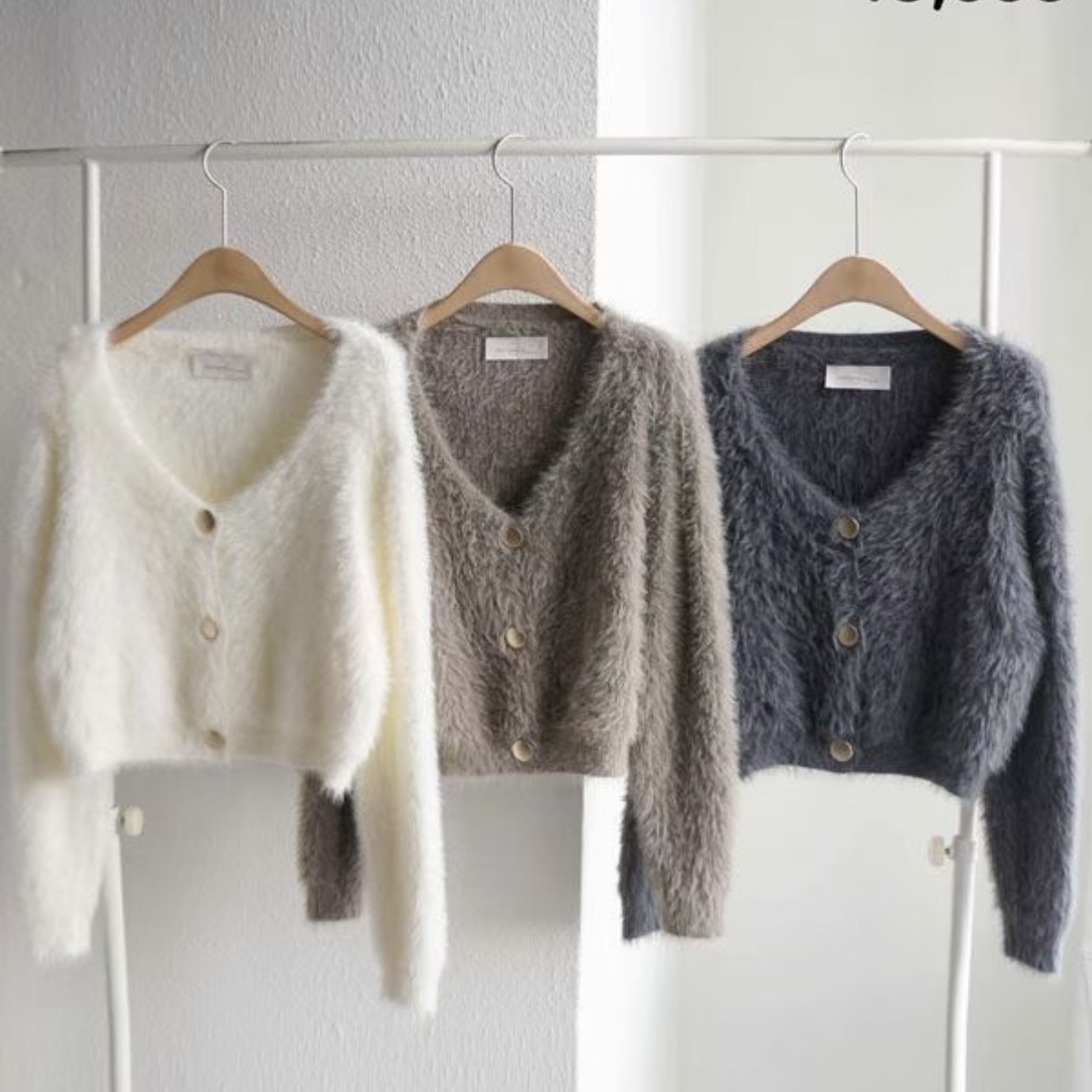 韓國珊瑚絨短款高質毛毛外套