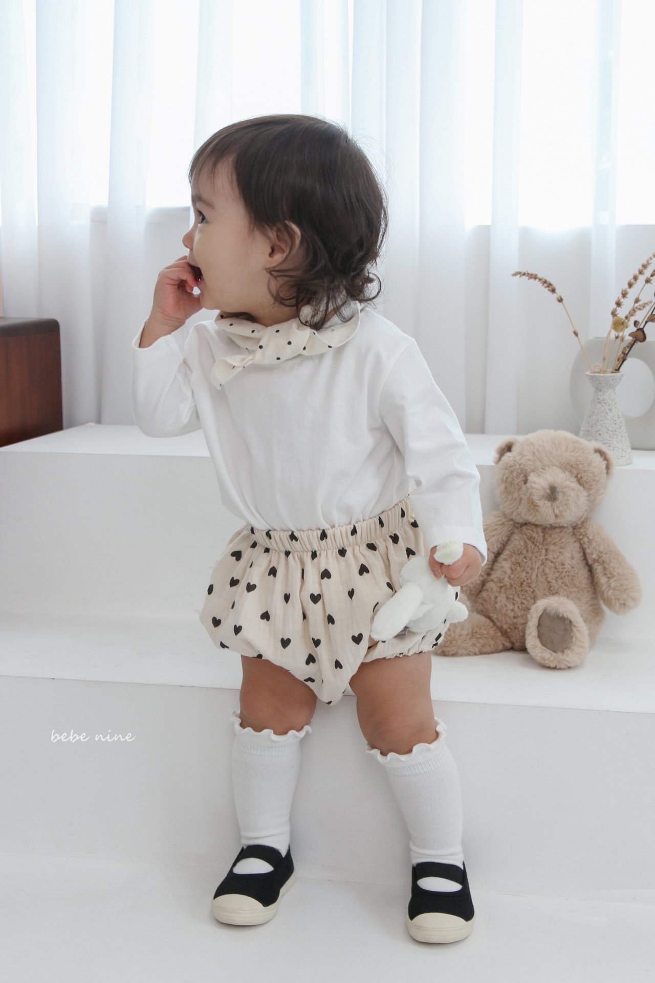 🌸預訂 韓國直送🌸🇰🇷Bebenine三色愛心碎花波點棉紗燈籠褲