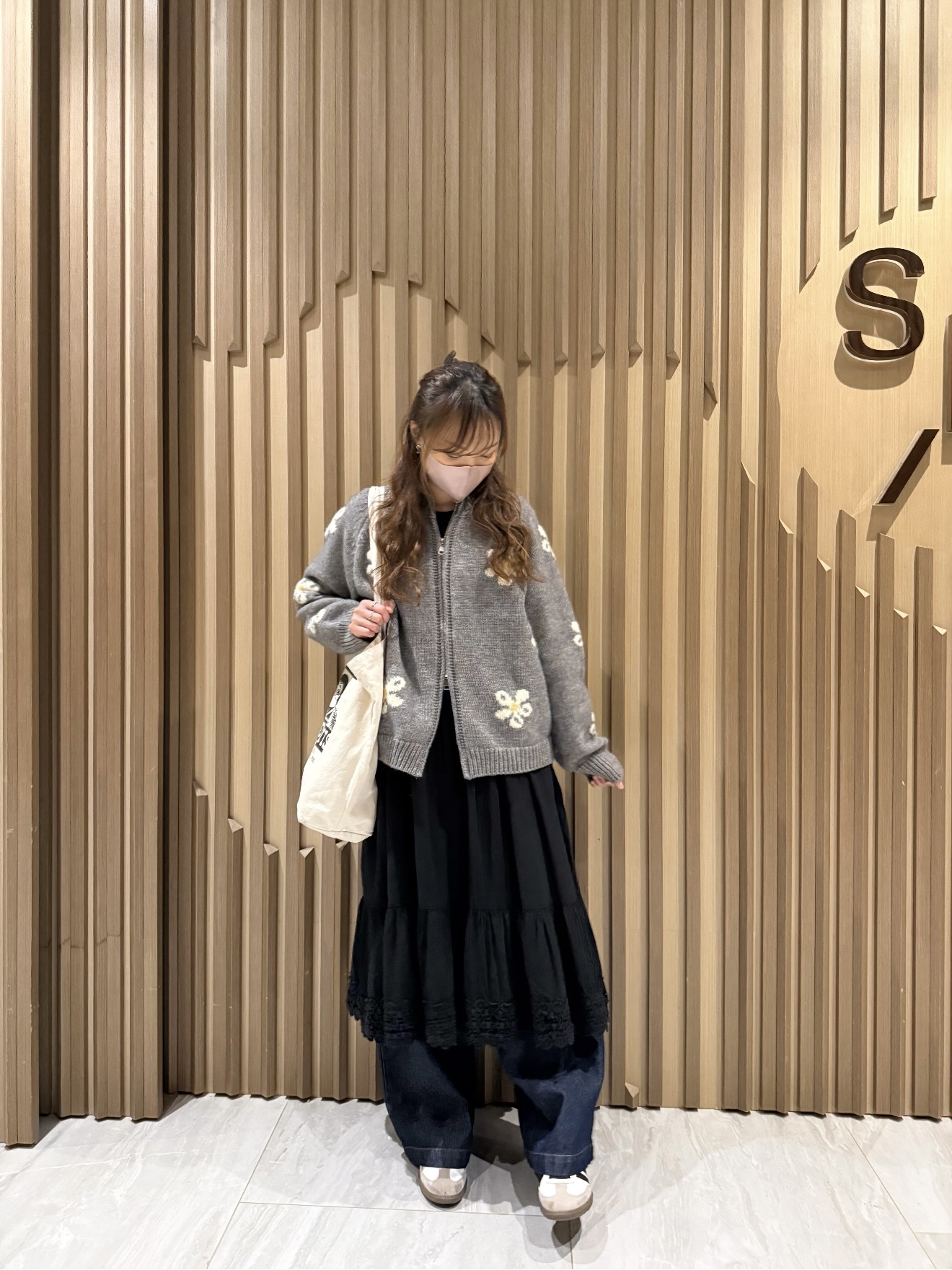 撞色花花雙拉鍊冷外套（淺灰色）