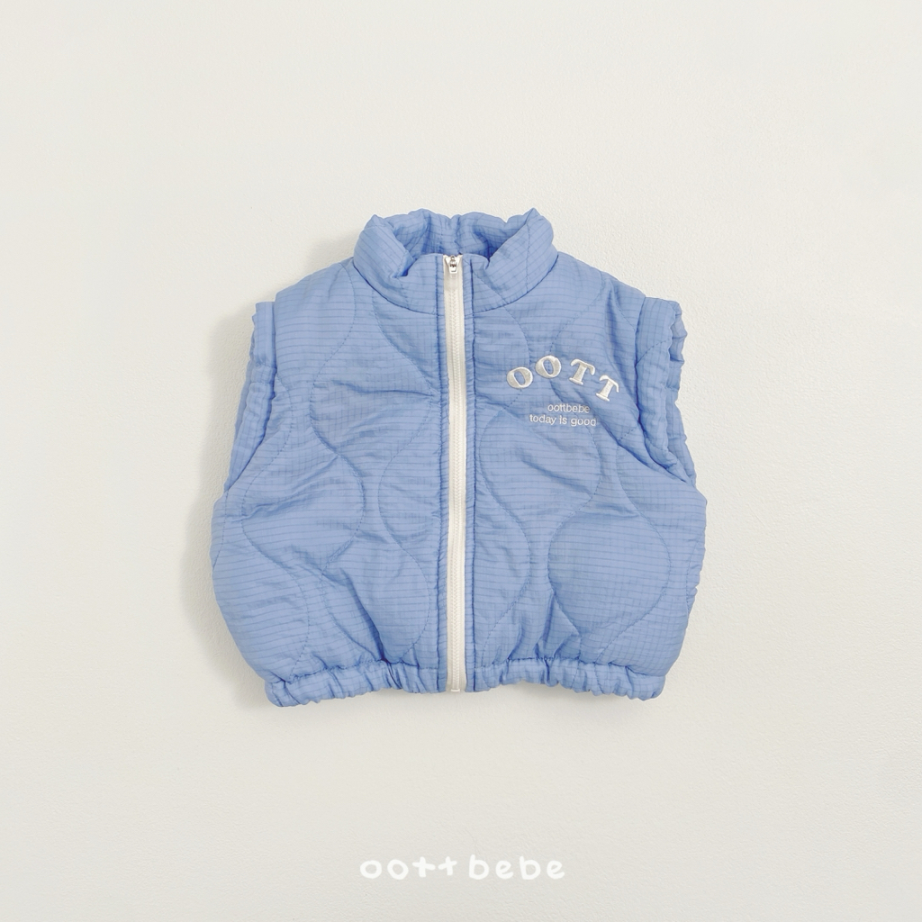 🌸預訂 韓國直送🌸🇰🇷OOTTBEBE三色標誌刺繡絎縫背心外套