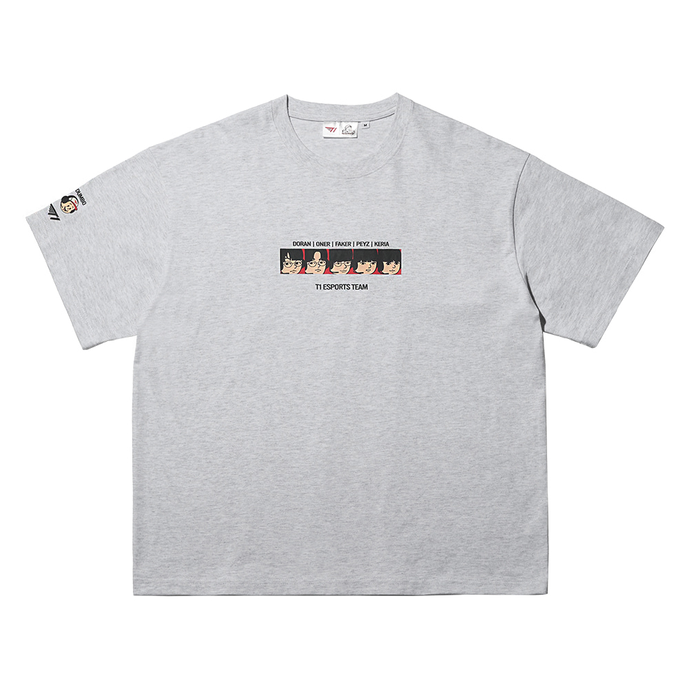 [BDNS x T1] Player T-Shirts White Grey