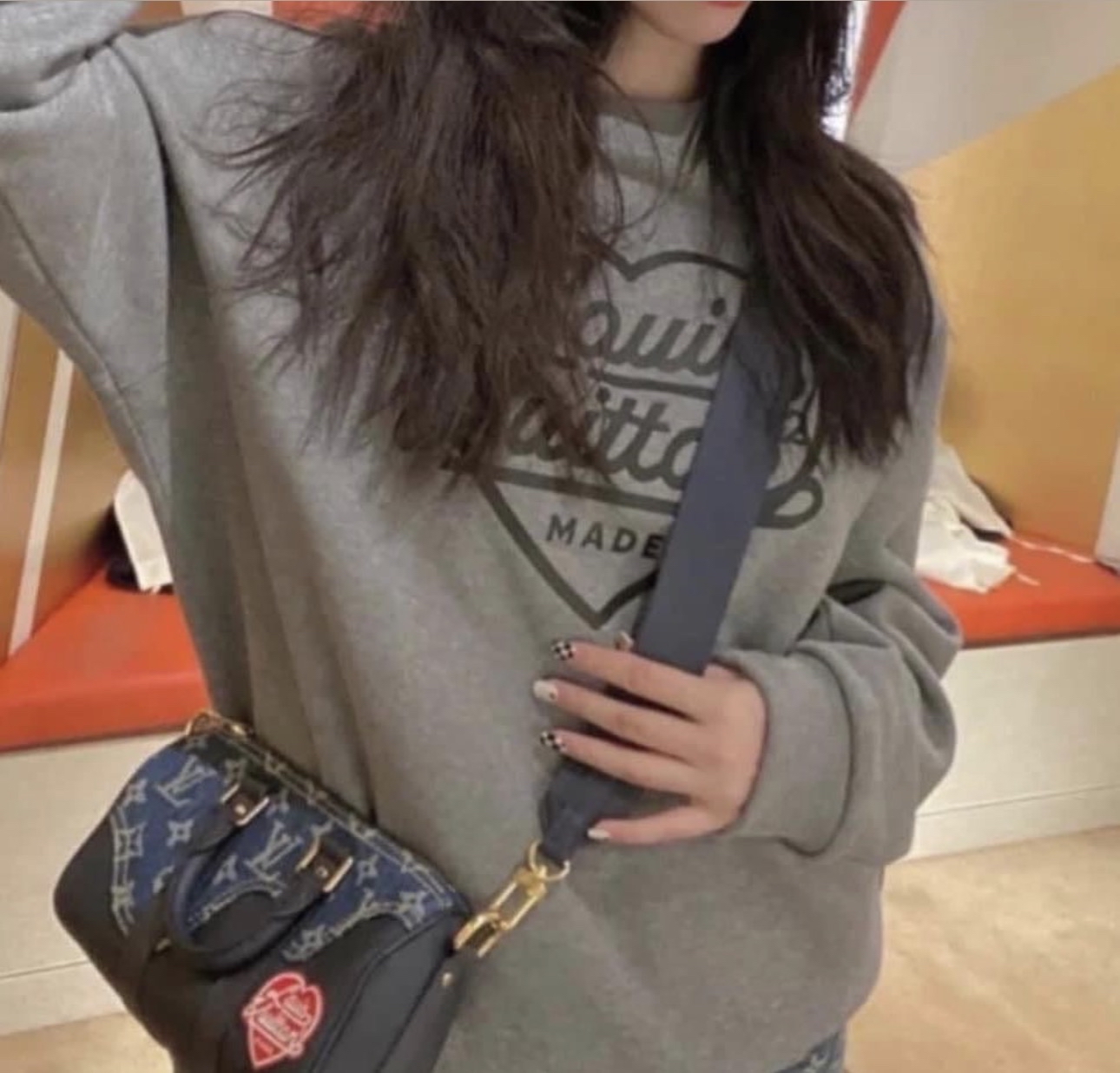Louis Vuitton x Human Made 限量絕版牛仔布手袋