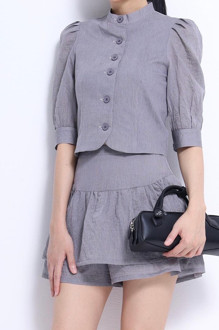CP1663 High-Waist Layered Ruffle Skort