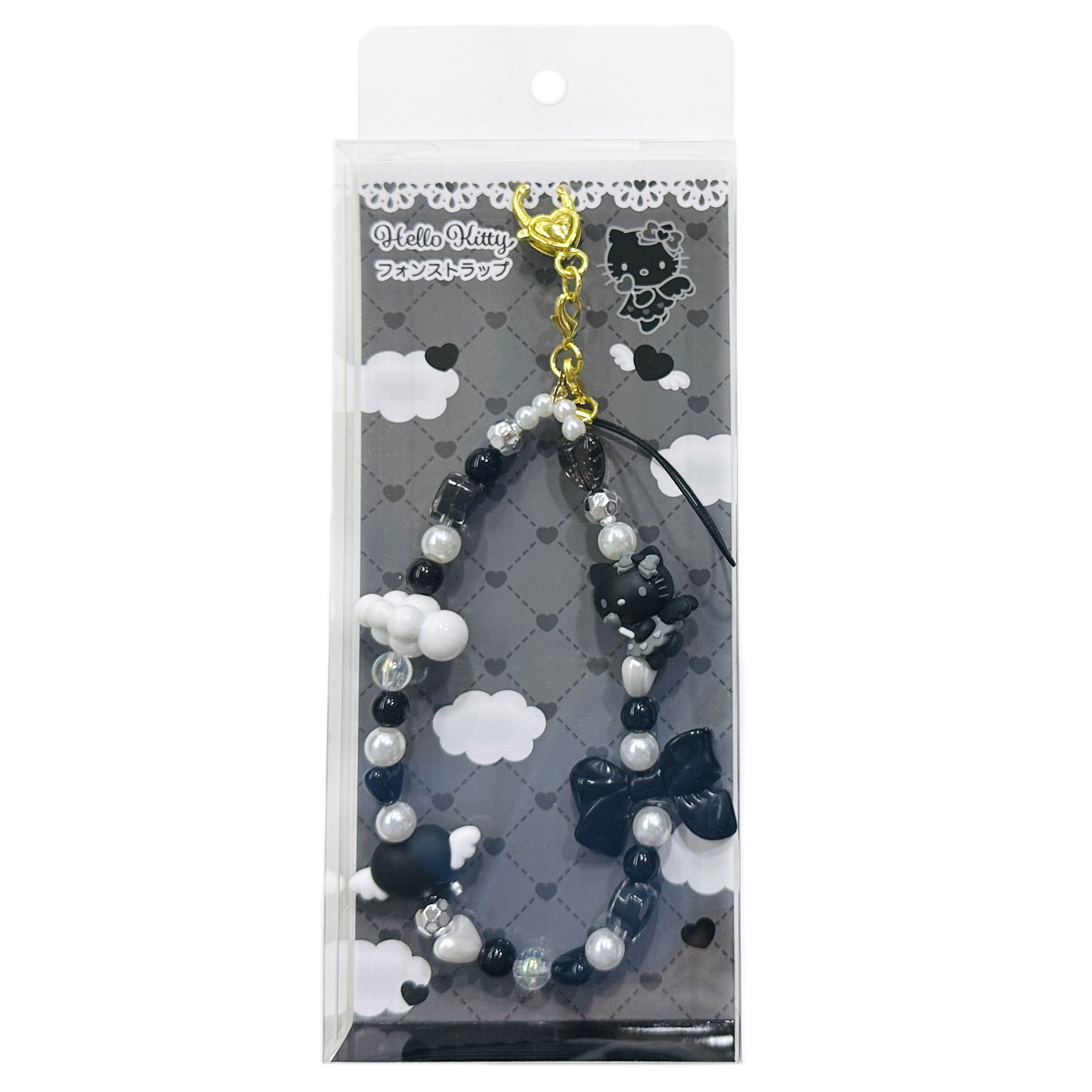 現貨｜Sanrio Hello Kitty 黑天使系列 日版 串珠 手機掛繩 (KT24-10)