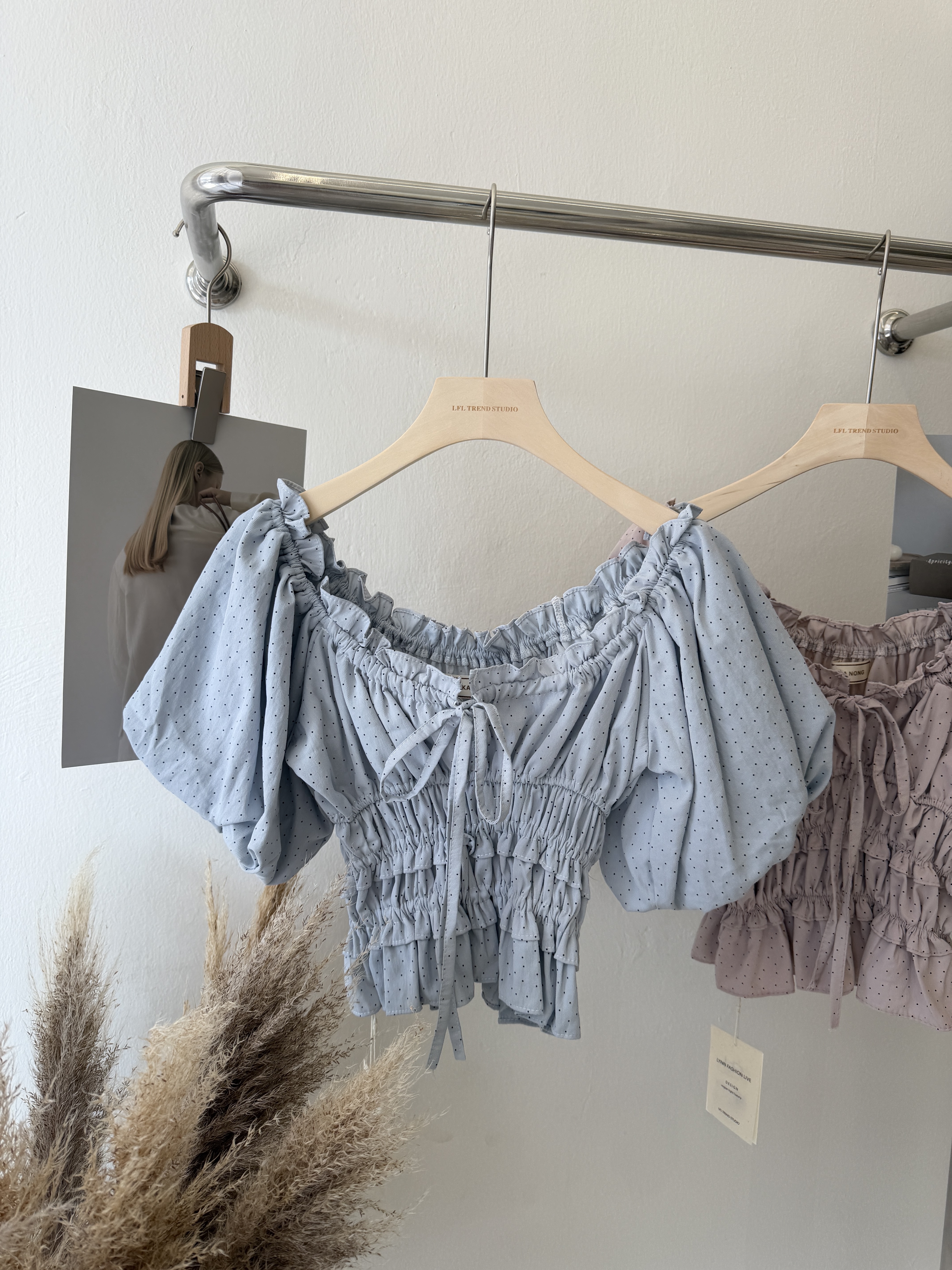 6528 甜美气质收腰系带一字肩