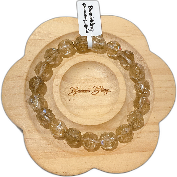 星型切割銀髮晶手串