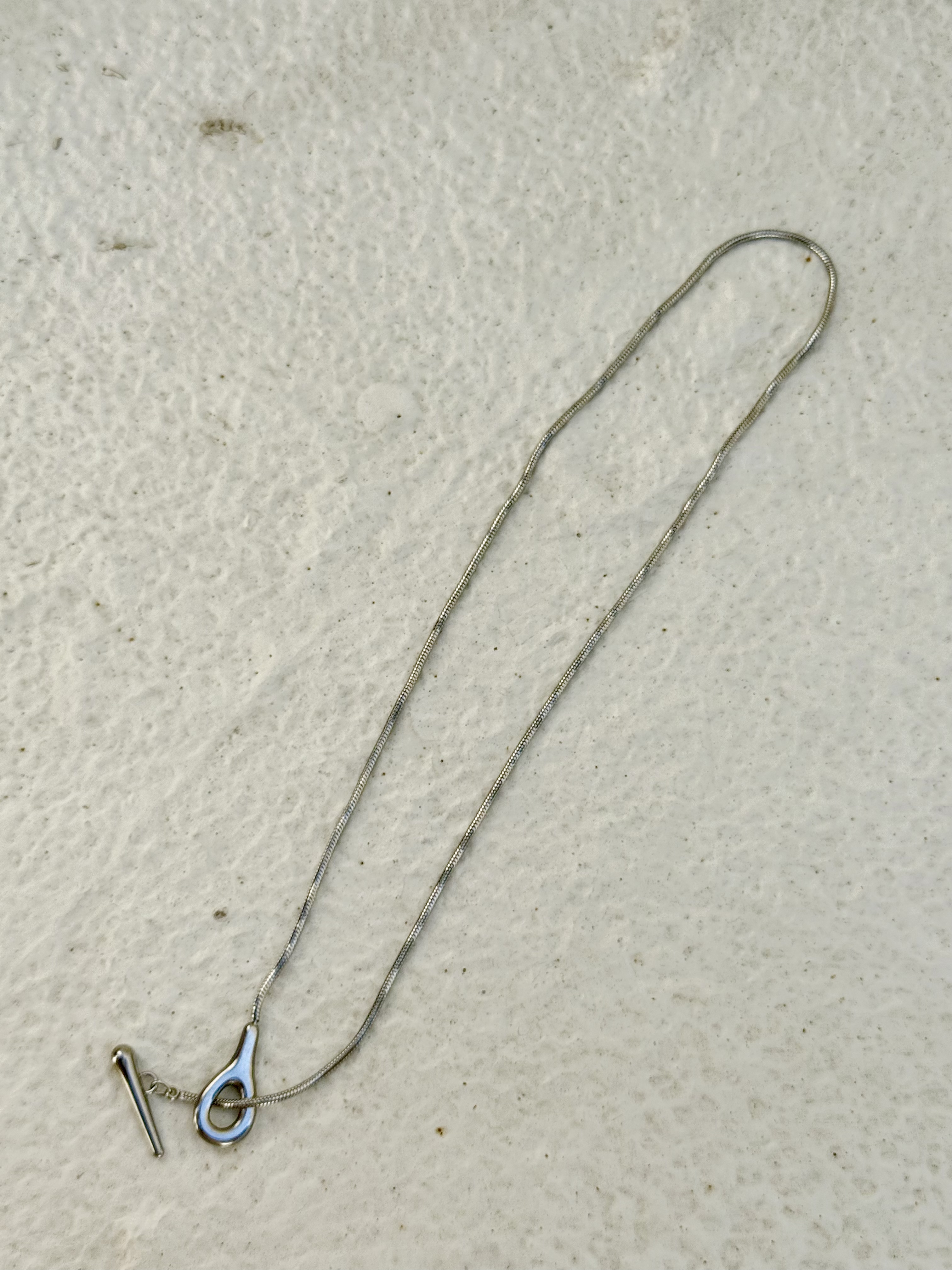 Sliver water drop stainless necklace