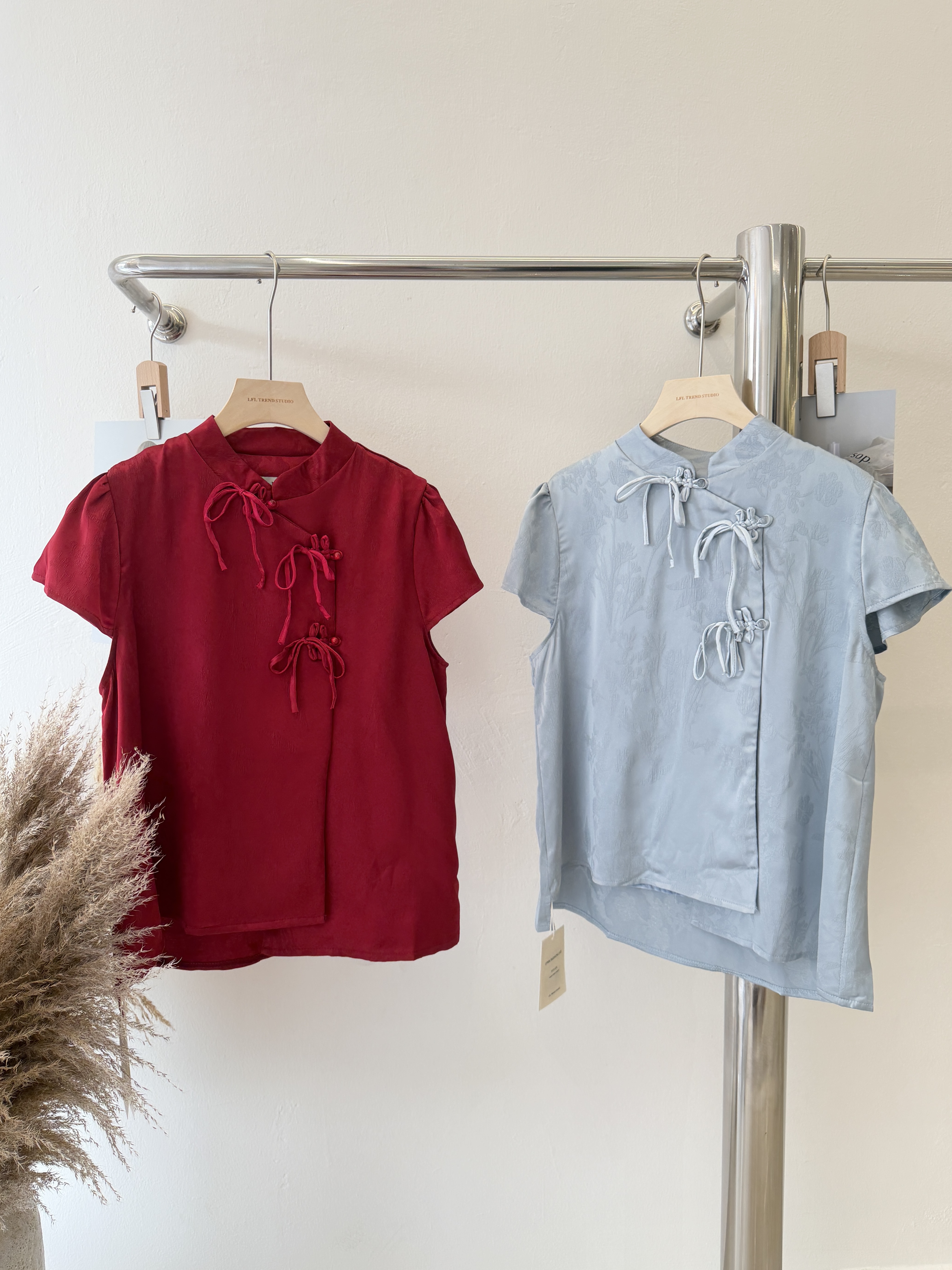 6600 新中式提花旗袍上衣