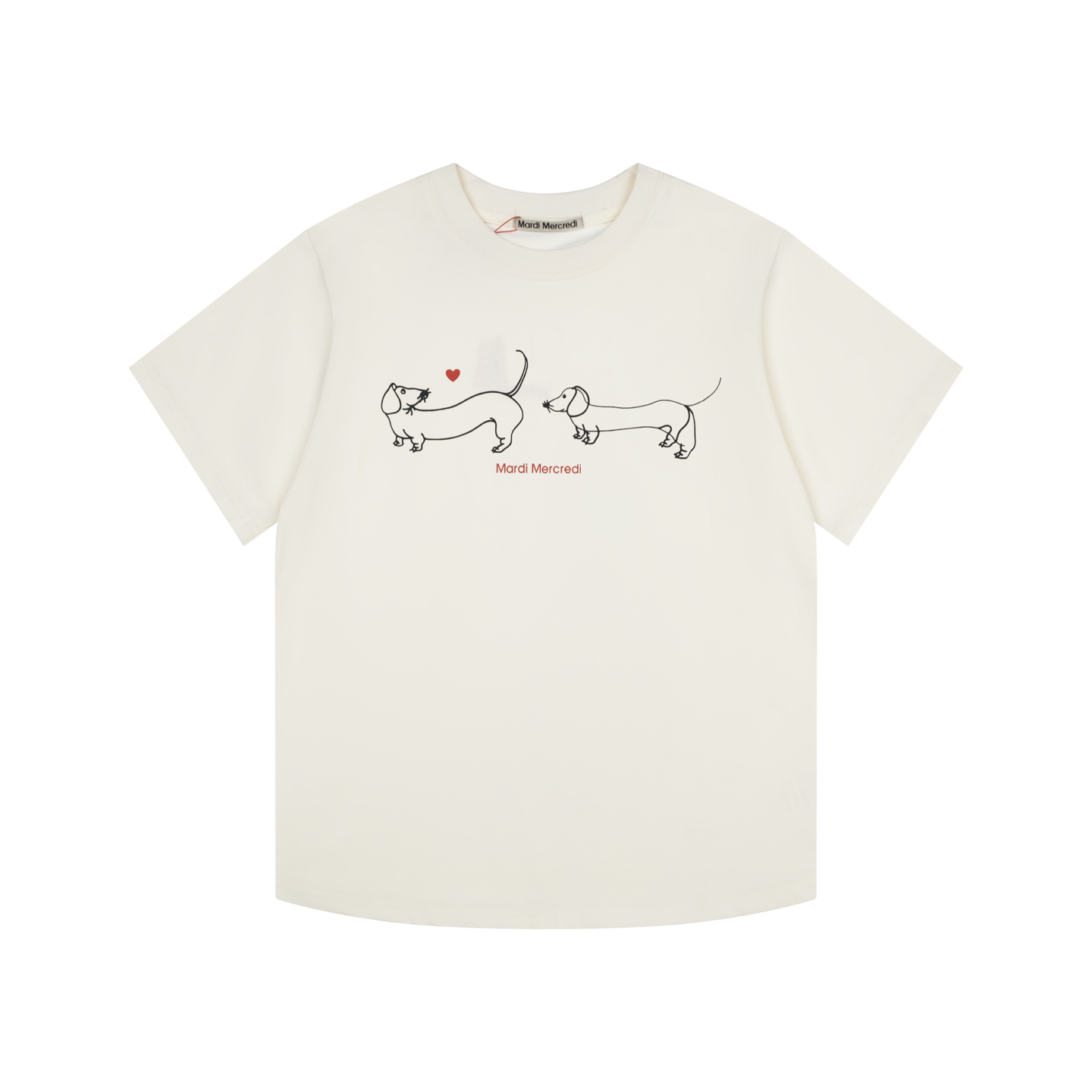 Mardi Mercredi Ddanji Twin Dachshund Graphic Tee