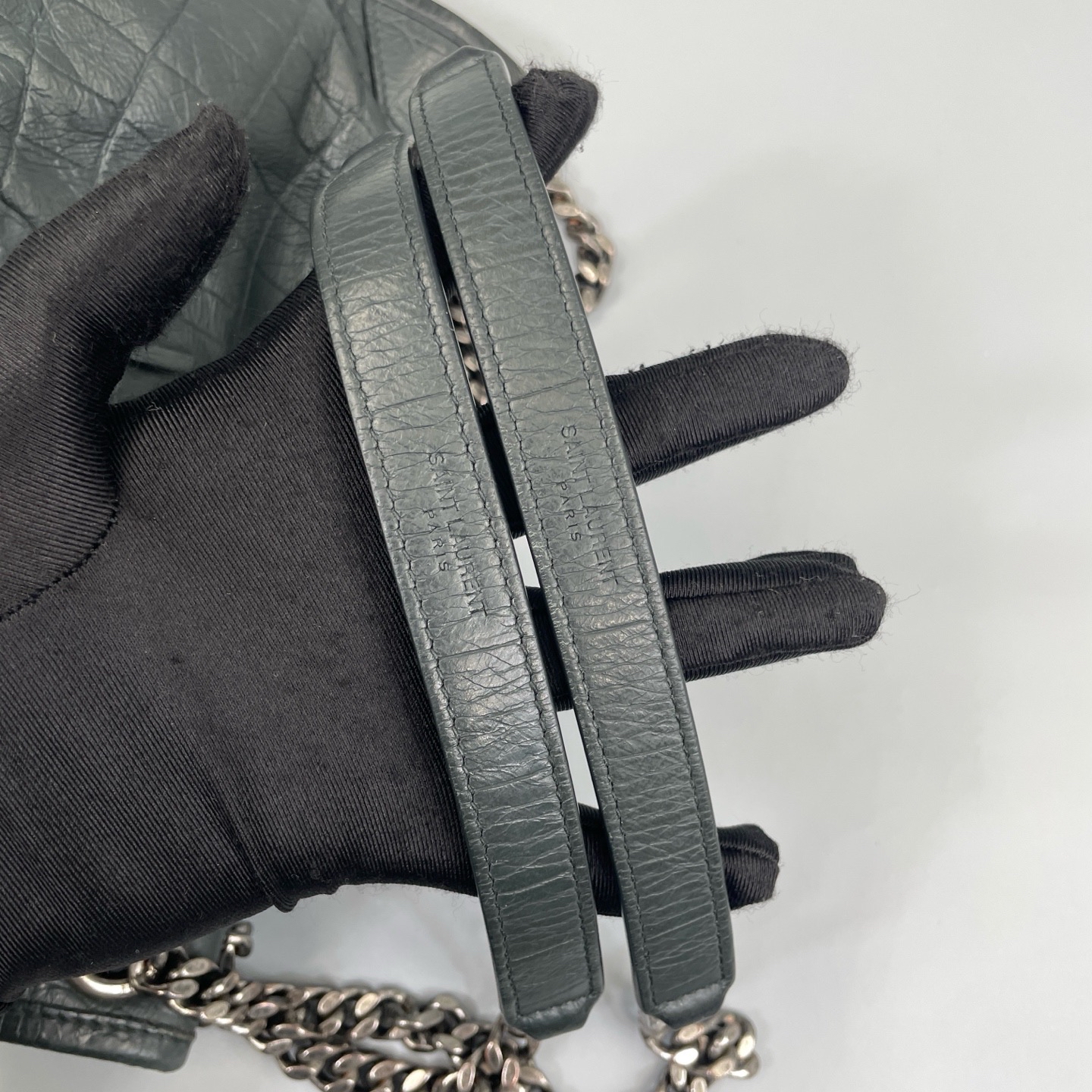 【預訂貨品】YSL 深綠色D扣Niki包 