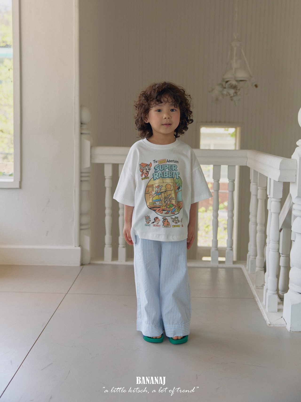 Bananaj | stripe pants (blue L110-120)