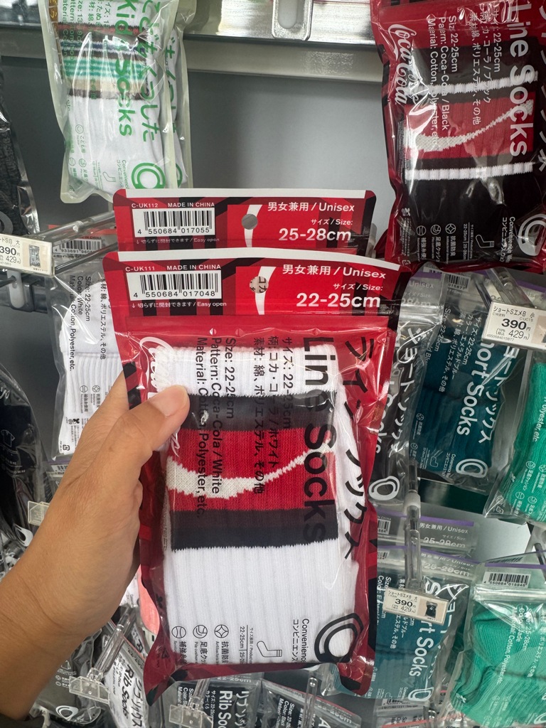 [連線商品需補運費]日本family mart Line Socks中長襪