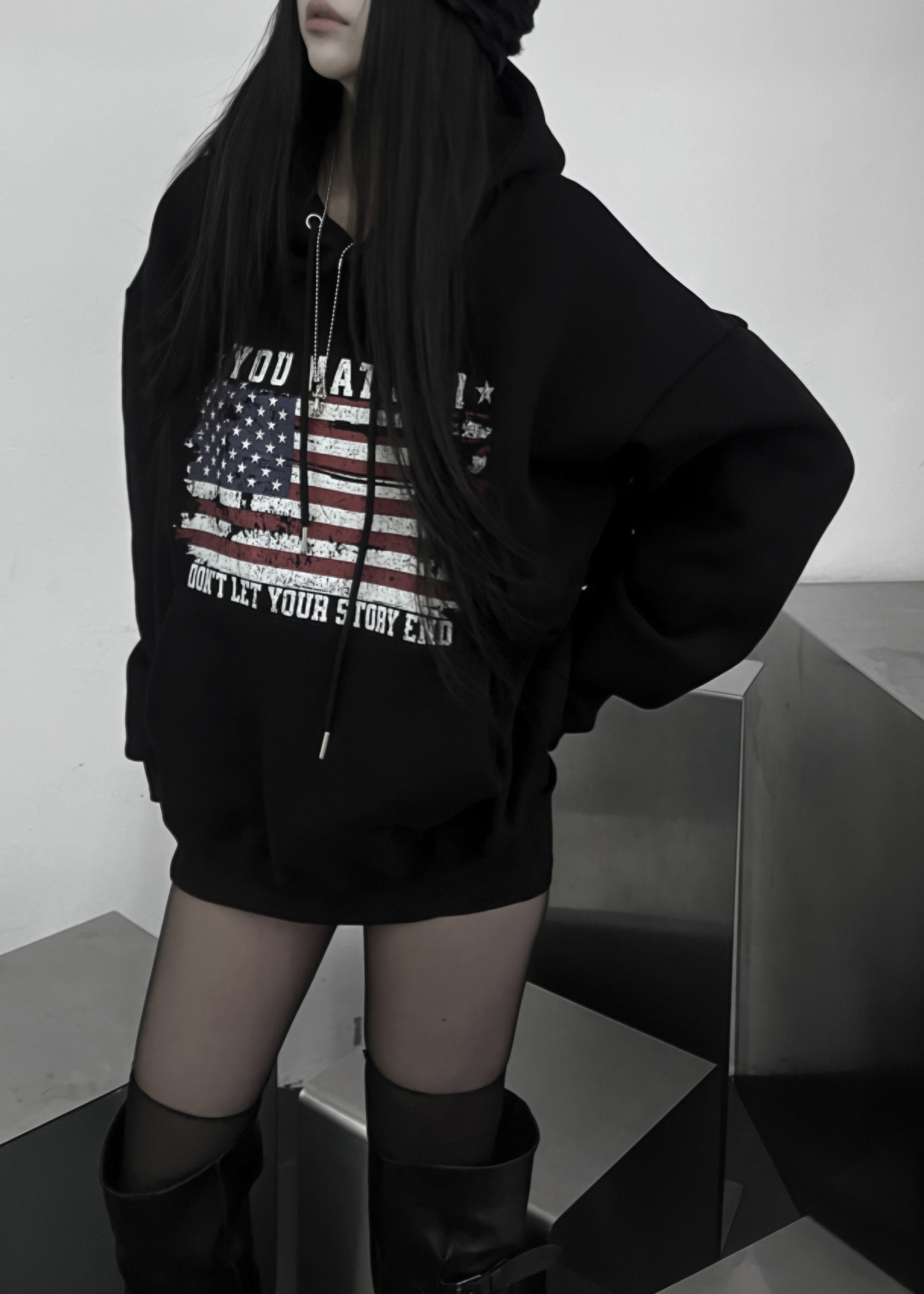 American Flag Oversized Hoodie(Unisex)