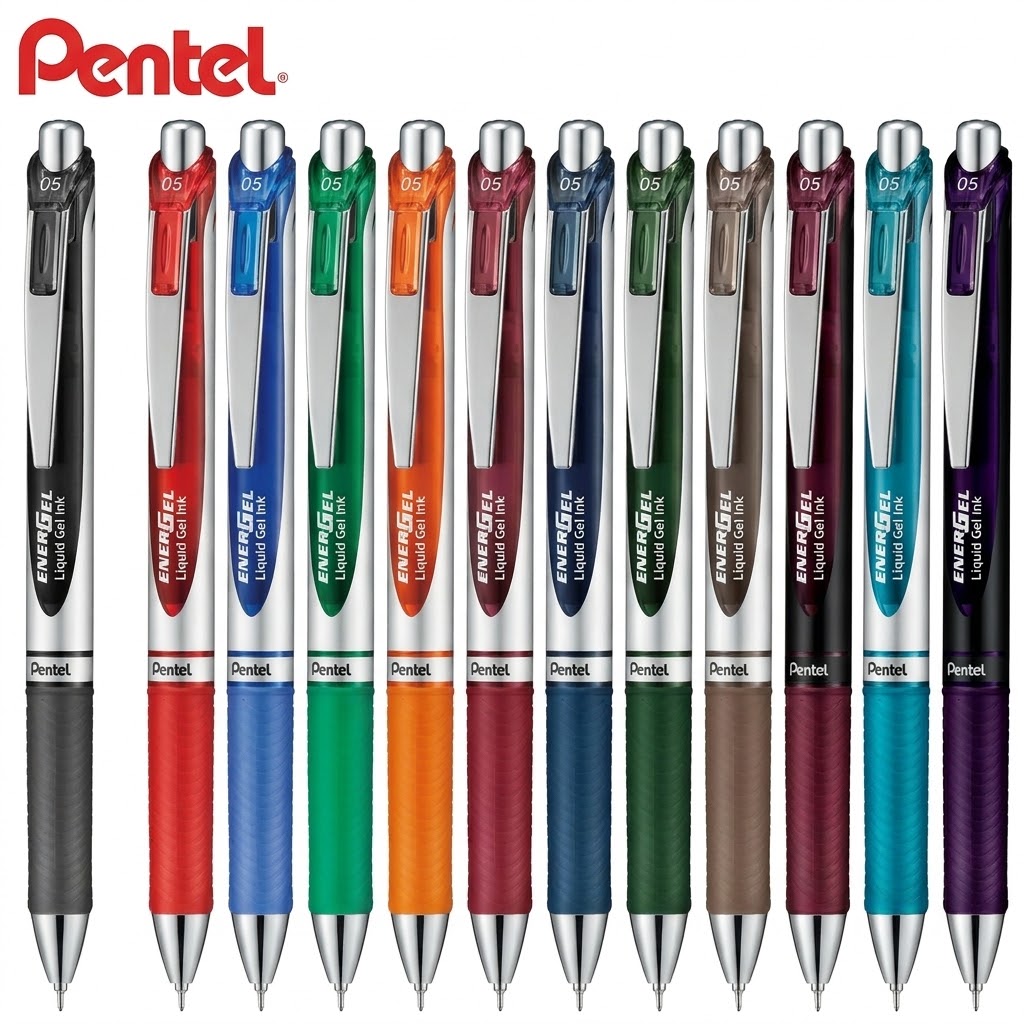 🔥🔥【日本製《PENTEL》EnerGel按動式速乾水性筆】12色套裝