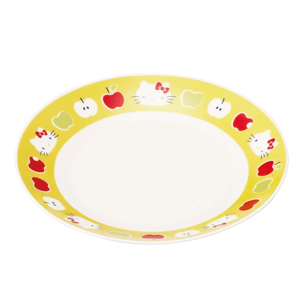 Sanrio 蘋果造型陶瓷餐盤黃色