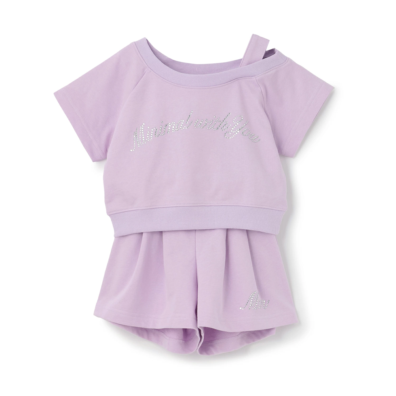 🆕【⭐訂購⭐】🇯🇵日本直送 🌀MINIMAL水鑽Logo單肩Tee+褲 套裝［3款選］🌀[ELFA-0138][260717]