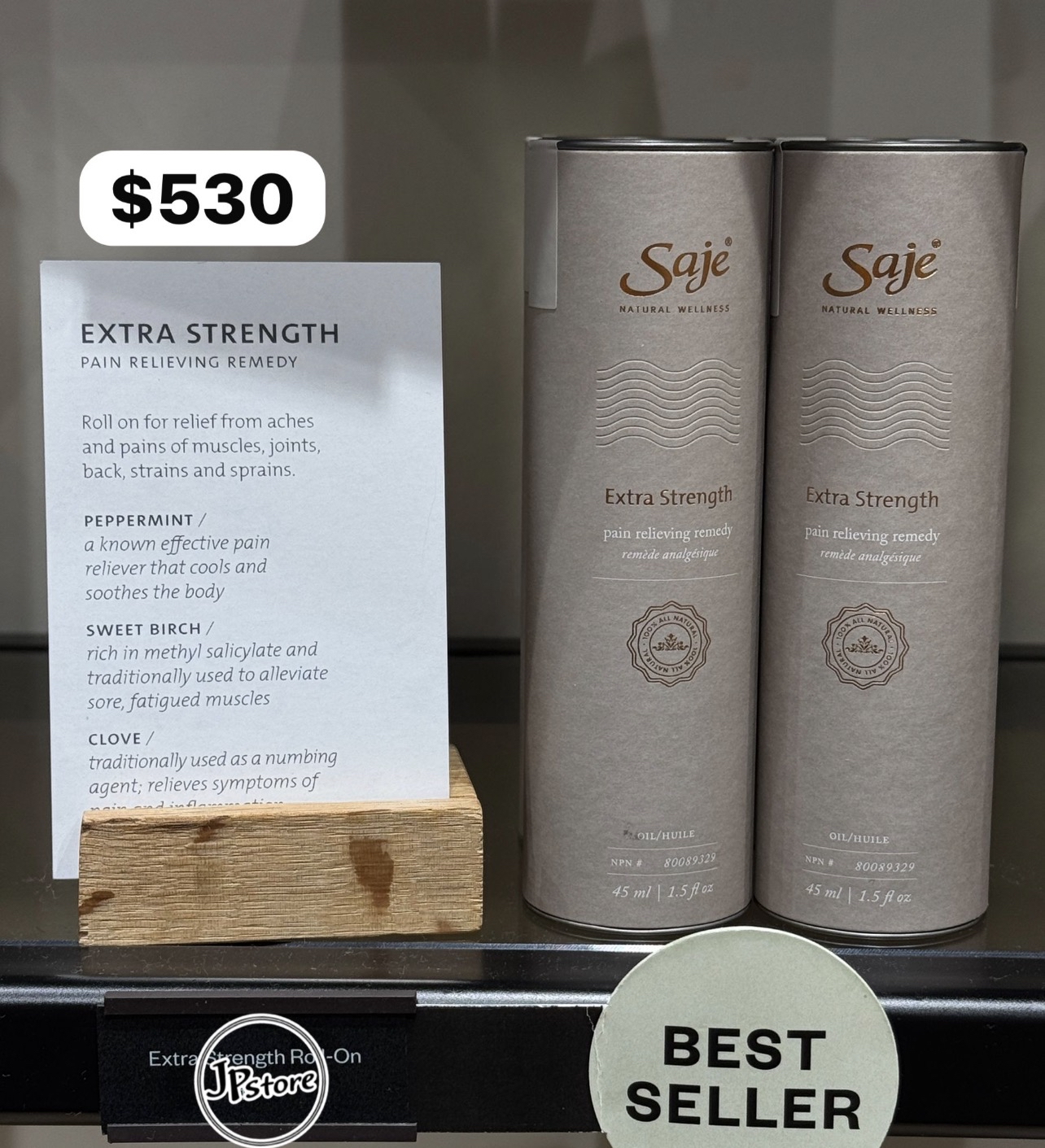 Saje Extra Strength Roll-On 天然舒緩止痛精油滾珠 45ml