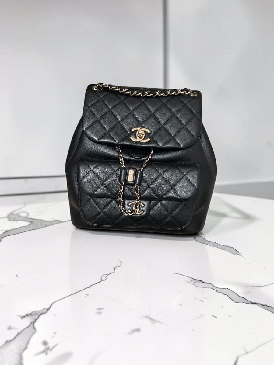Chanel Duma Backpack AS3618 黑色牛皮金球扣 100%Authentic, 98%New ✅專門店收據✅晶片✅塵袋✅盒