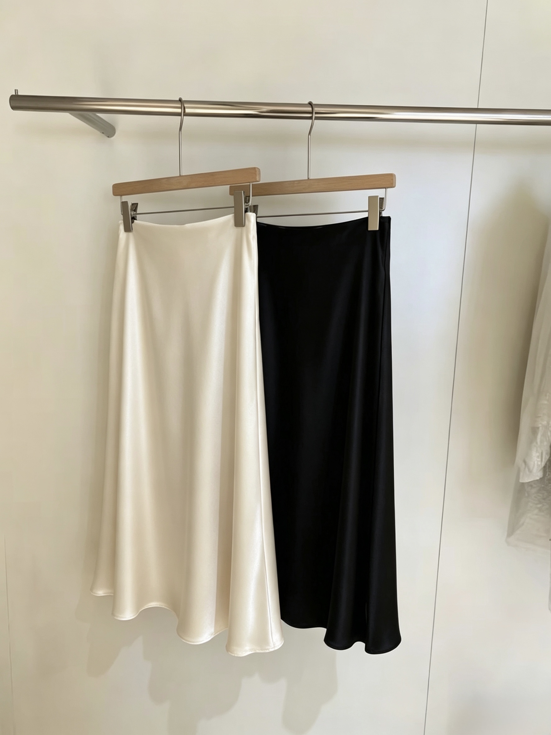 1728 SATIN HIGH WAIST MAXI SKIRT 缎面高腰垂感长裙