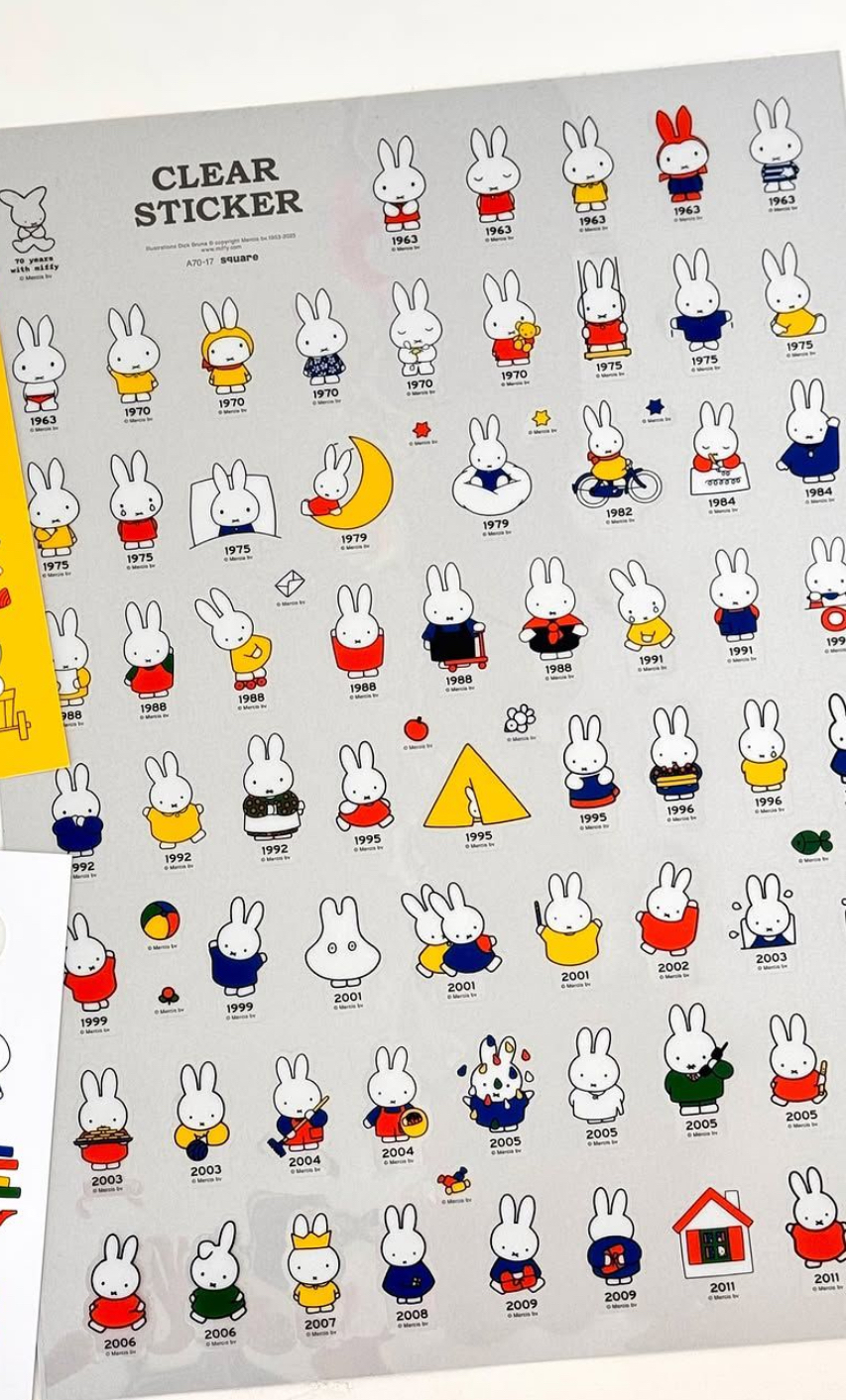 MIFFY 70TH 展覽 歷代大貼紙