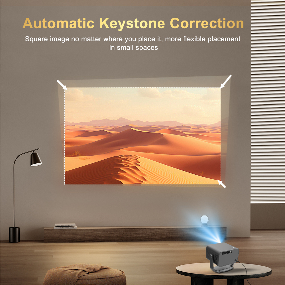 SAPPHIRE P20Ultra 智能投影機｜1080P全高清 升級版800ANSI流明｜電動對焦×4D梯形校正｜Android TV13.0系統｜WiFi6/藍牙5.4｜360°立體聲｜家用辦公影院投影機