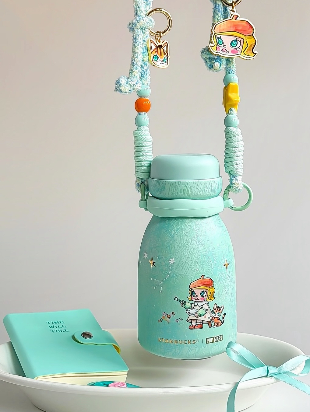 460ml Starbucks中國限定 X Popmart Molly20周年軟雪星夢聯名系列小畫家不銹鋼杯400ml