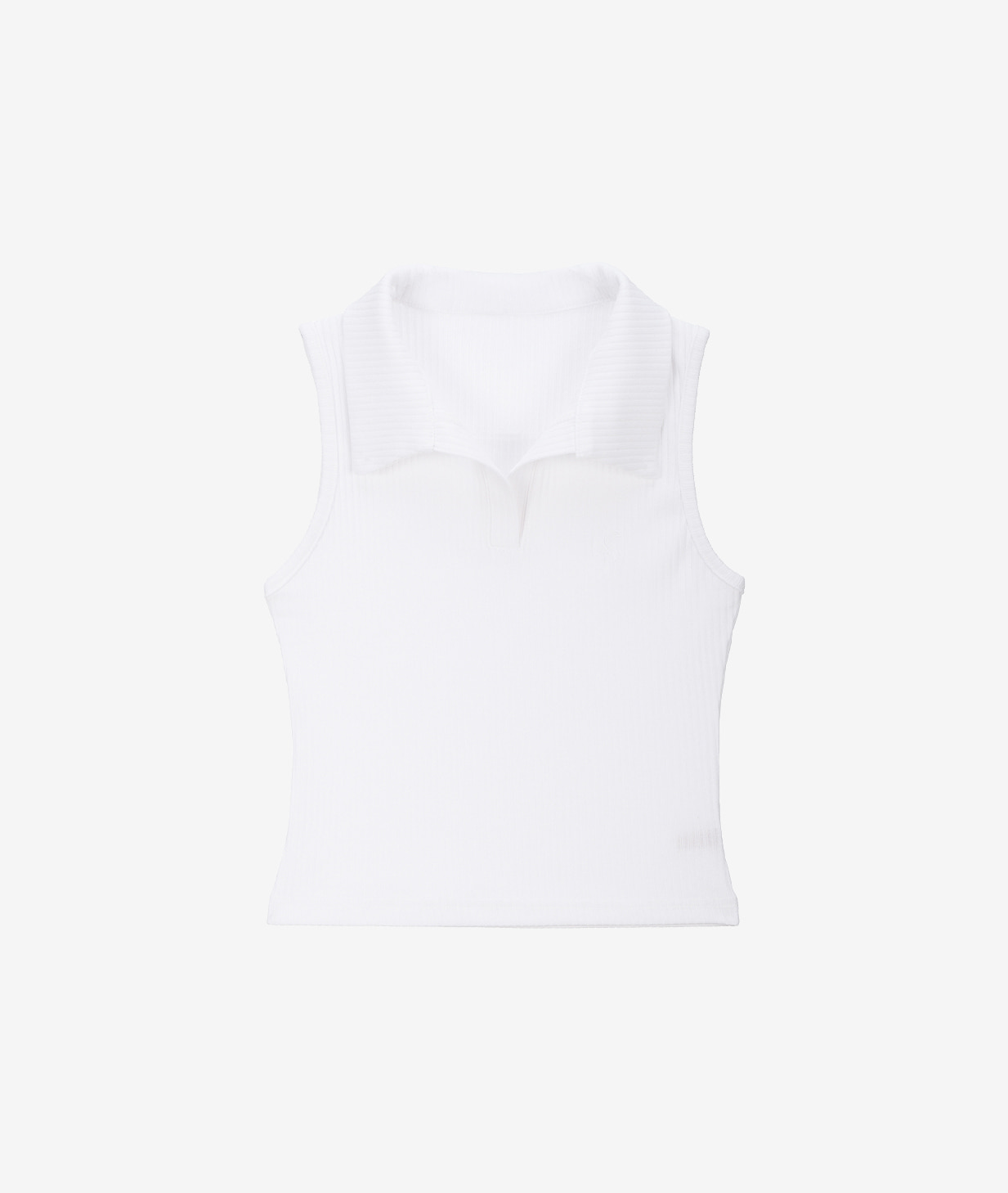 預購_Open Collar Ribbed Sleeveless by Conch