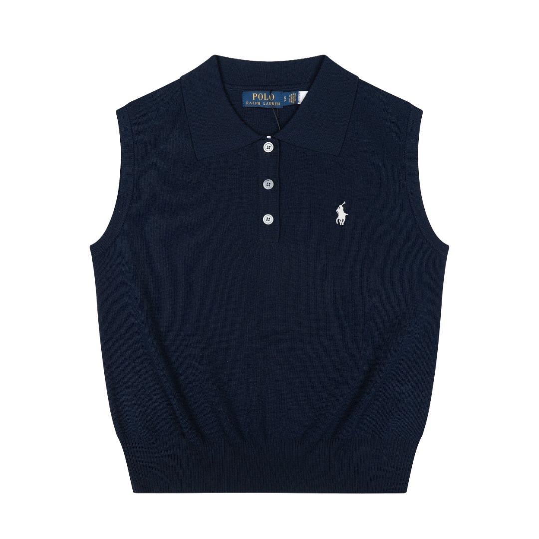 預訂 RL POLO 翻領三粒鈕無袖上衣 