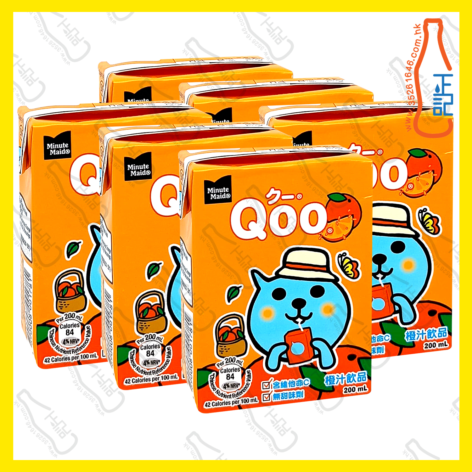 ==Minute Maid Qoo 橙汁 200ml x【6包】 /排