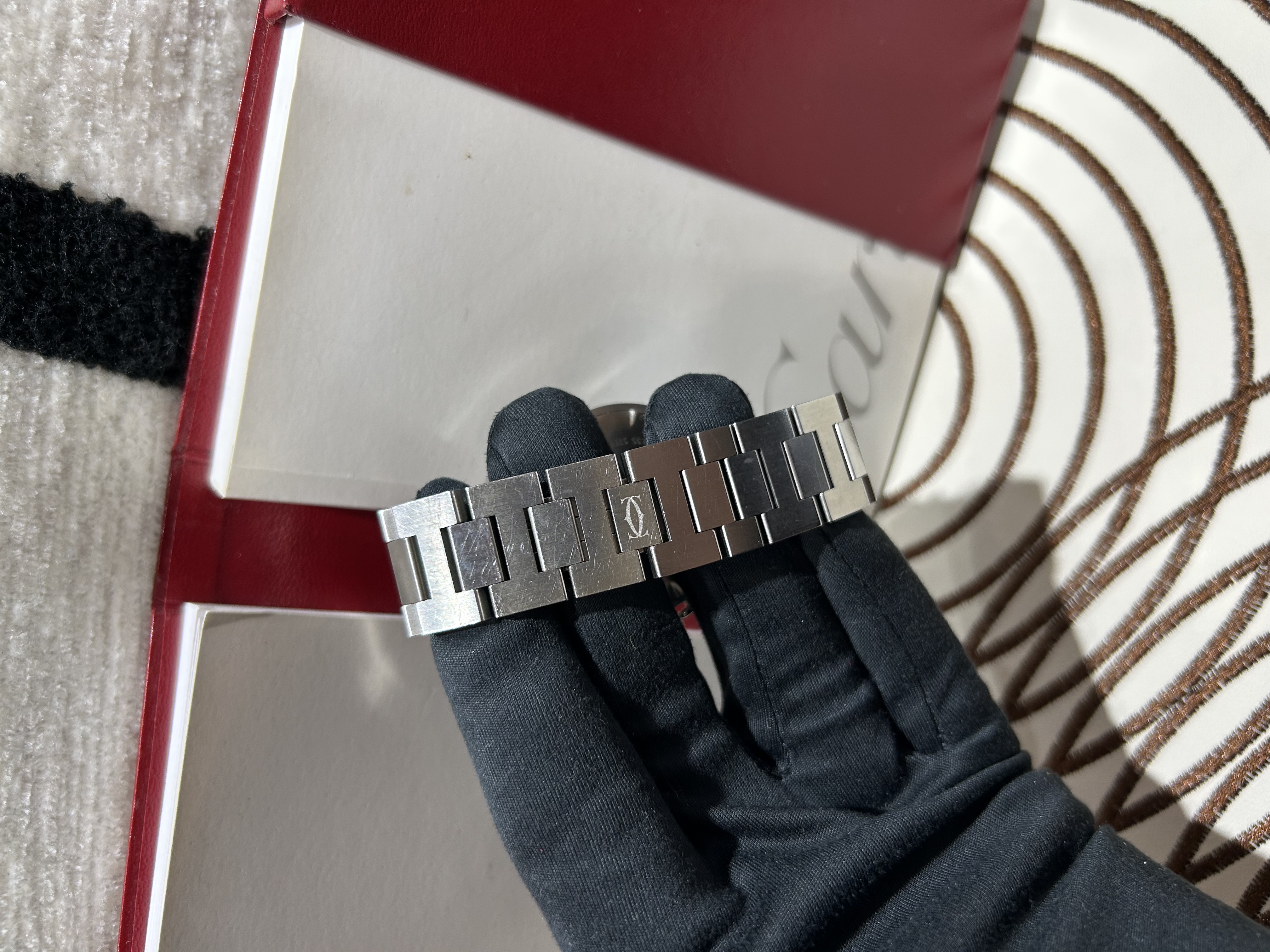 Cartier Pasha C 藍面Watch automatic 100%Authentic, 95%New✅01證書✅Booklet