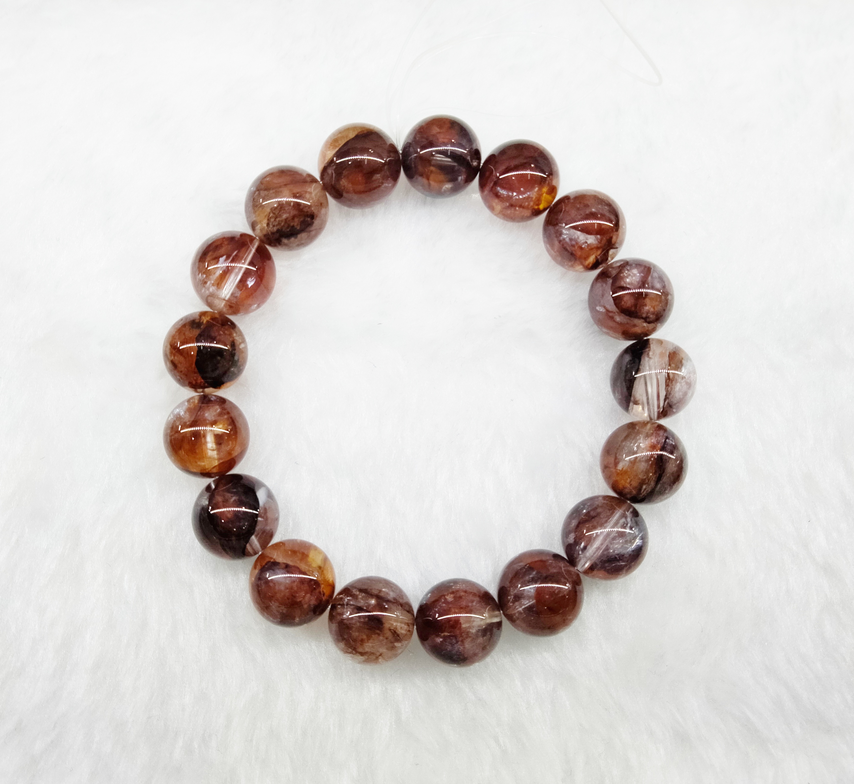 紅膠花手串 (11+mm)