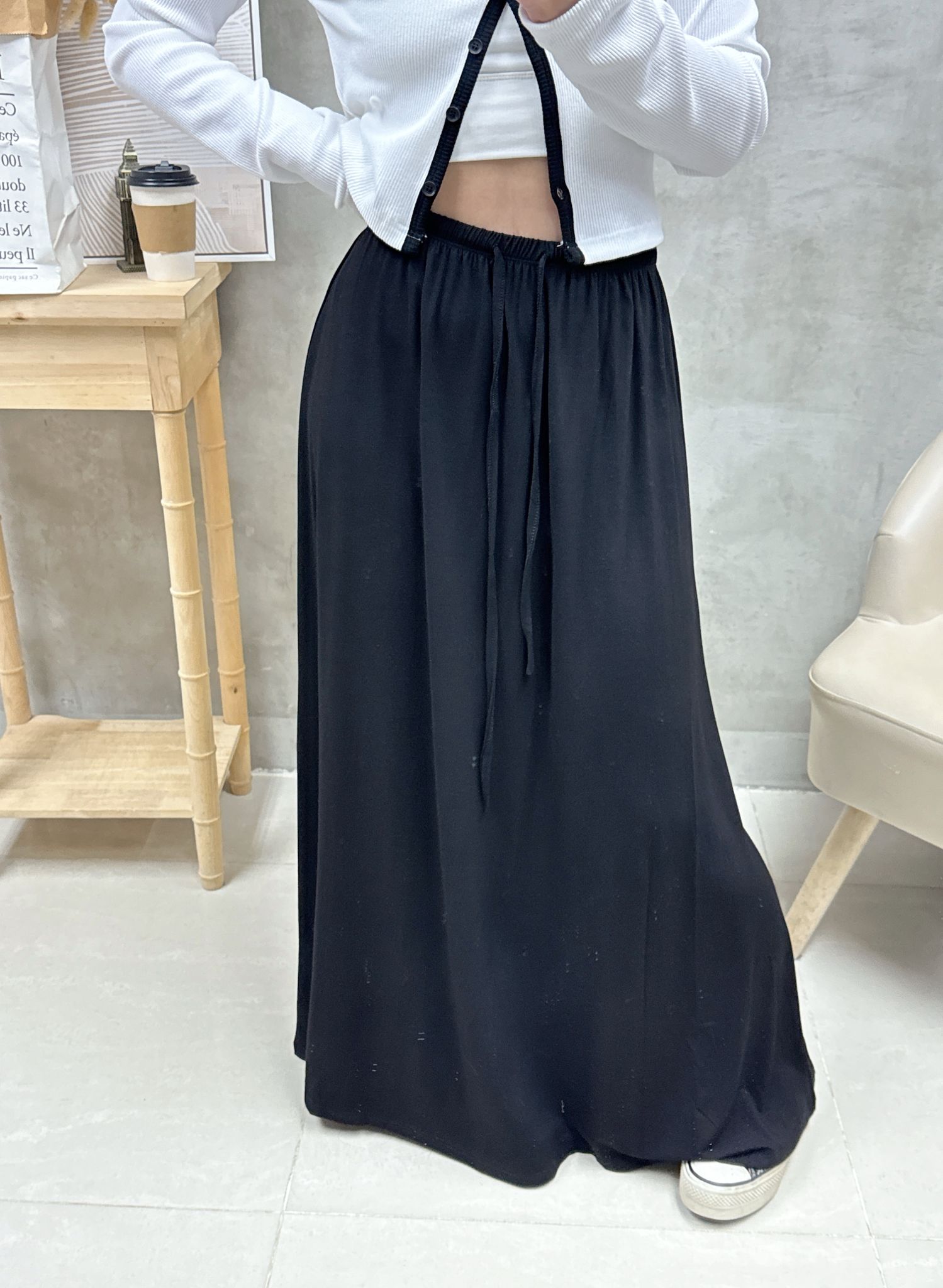 B09 棉質A cut下擺半裙