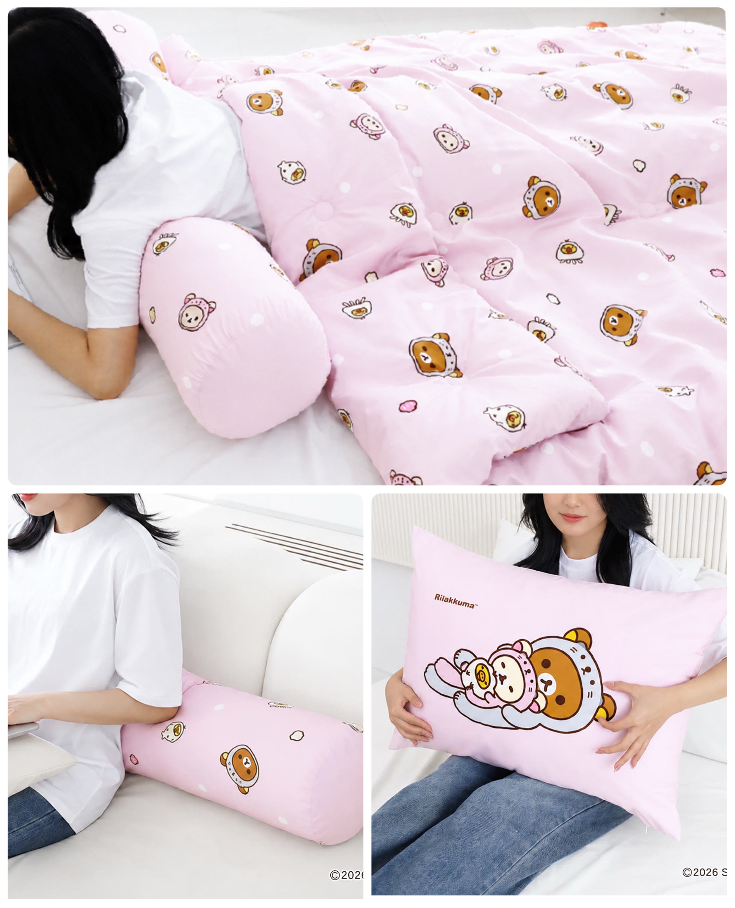 《預約貨品》全新韓國戲院限定 Rilakkuma水獺造型被。攬枕。枕頭